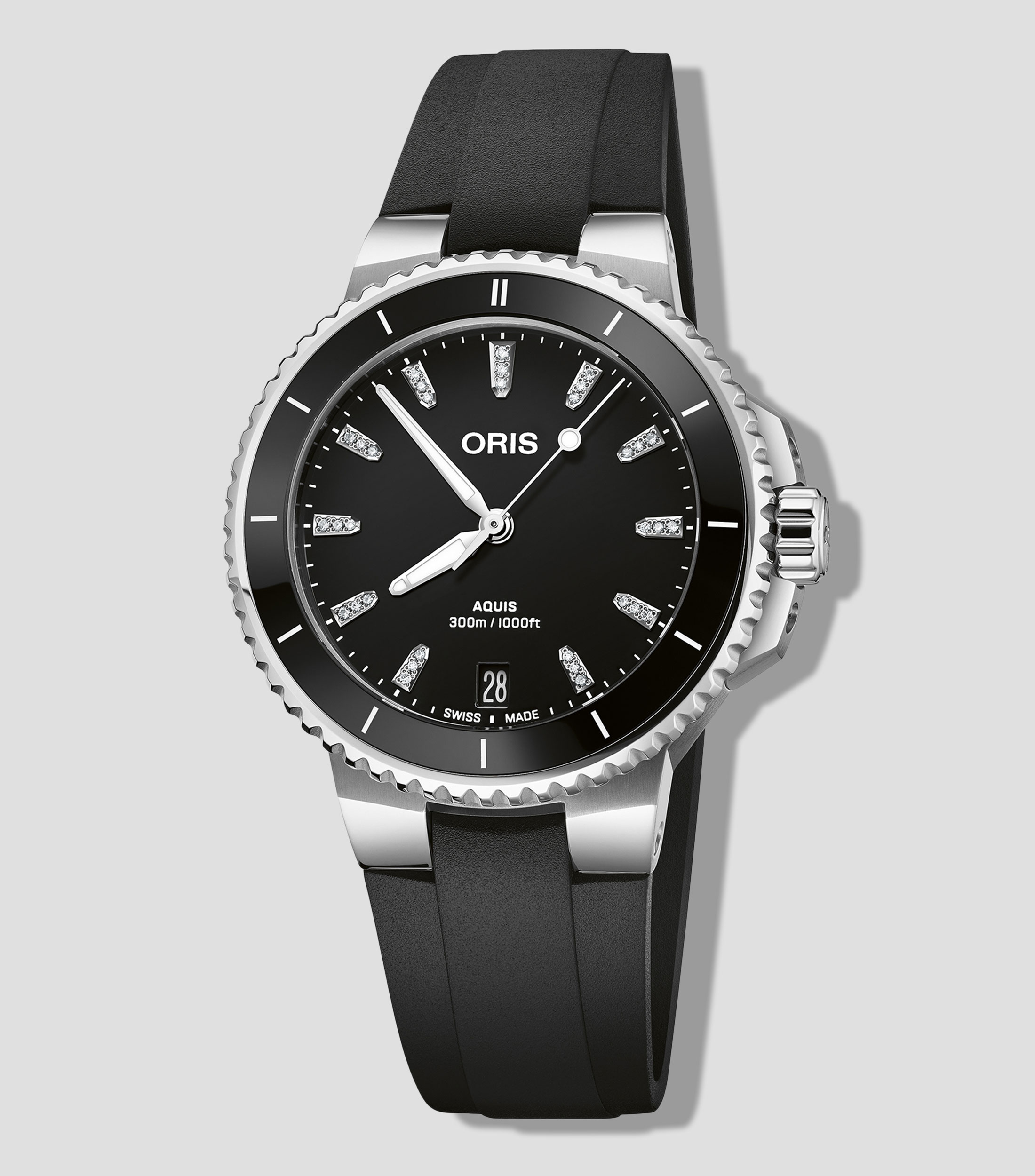 Reloj para Mujer Deportivo, Plateado, Negro