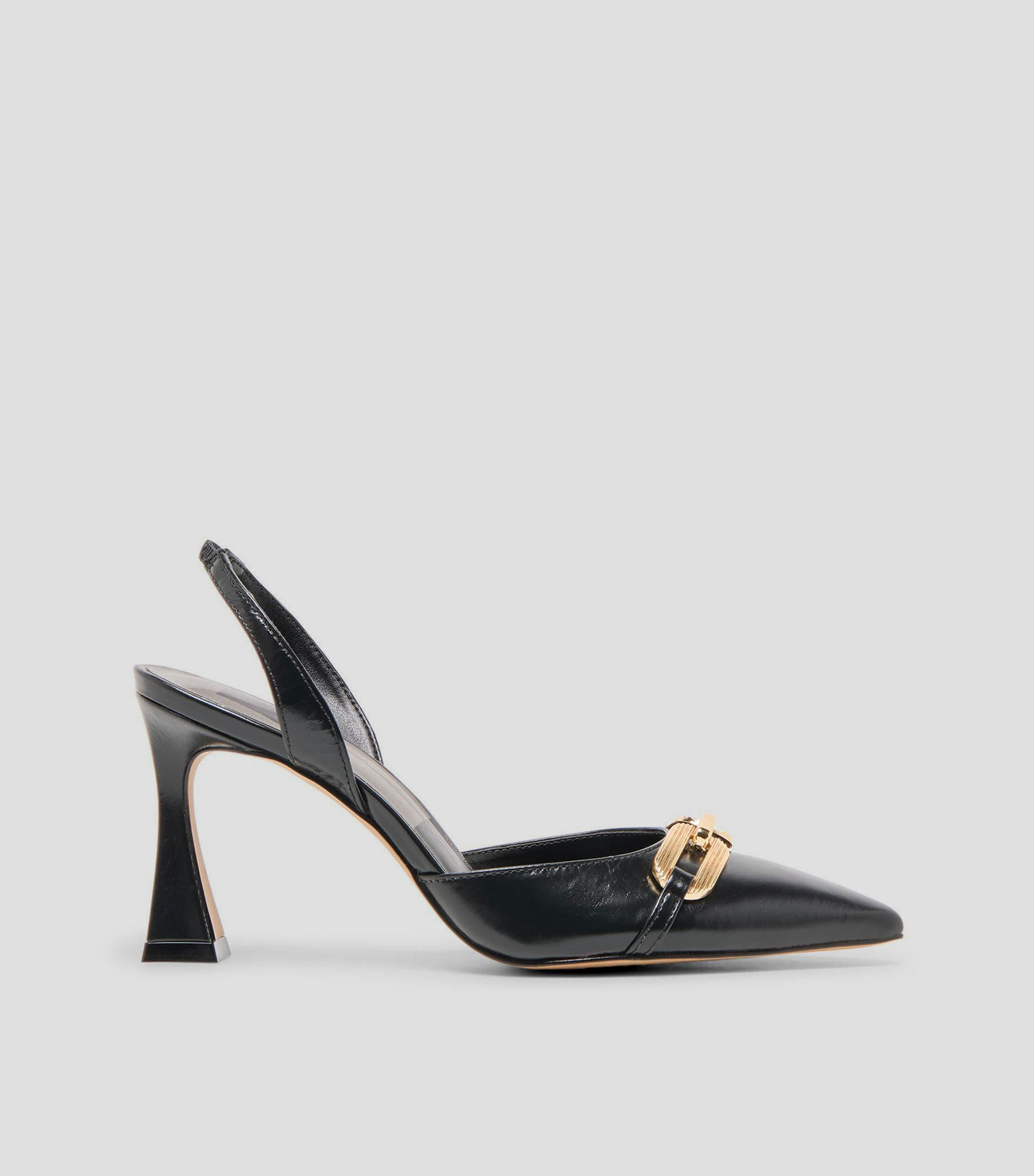 Zapatillas Slingback con tacón medio de media luna Mujer
