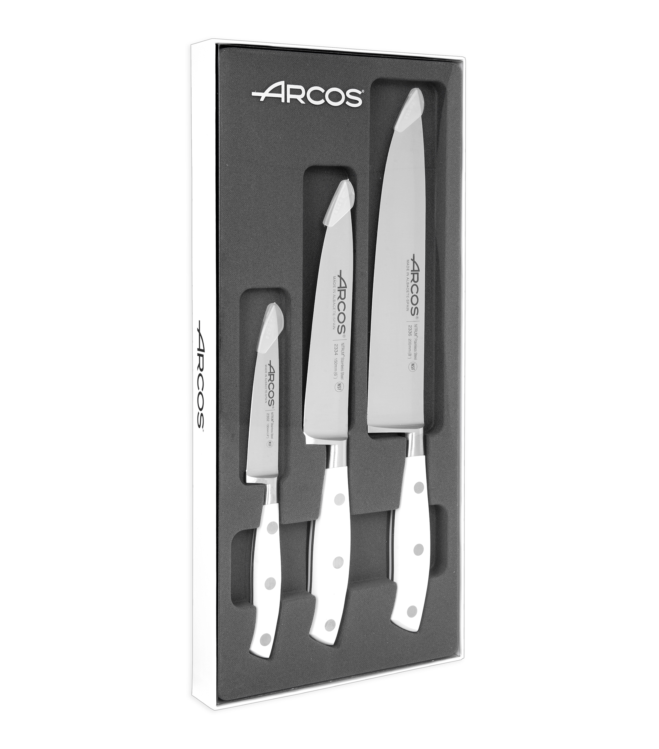 Set de Cuchillos 3 piezas en acero inoxidable