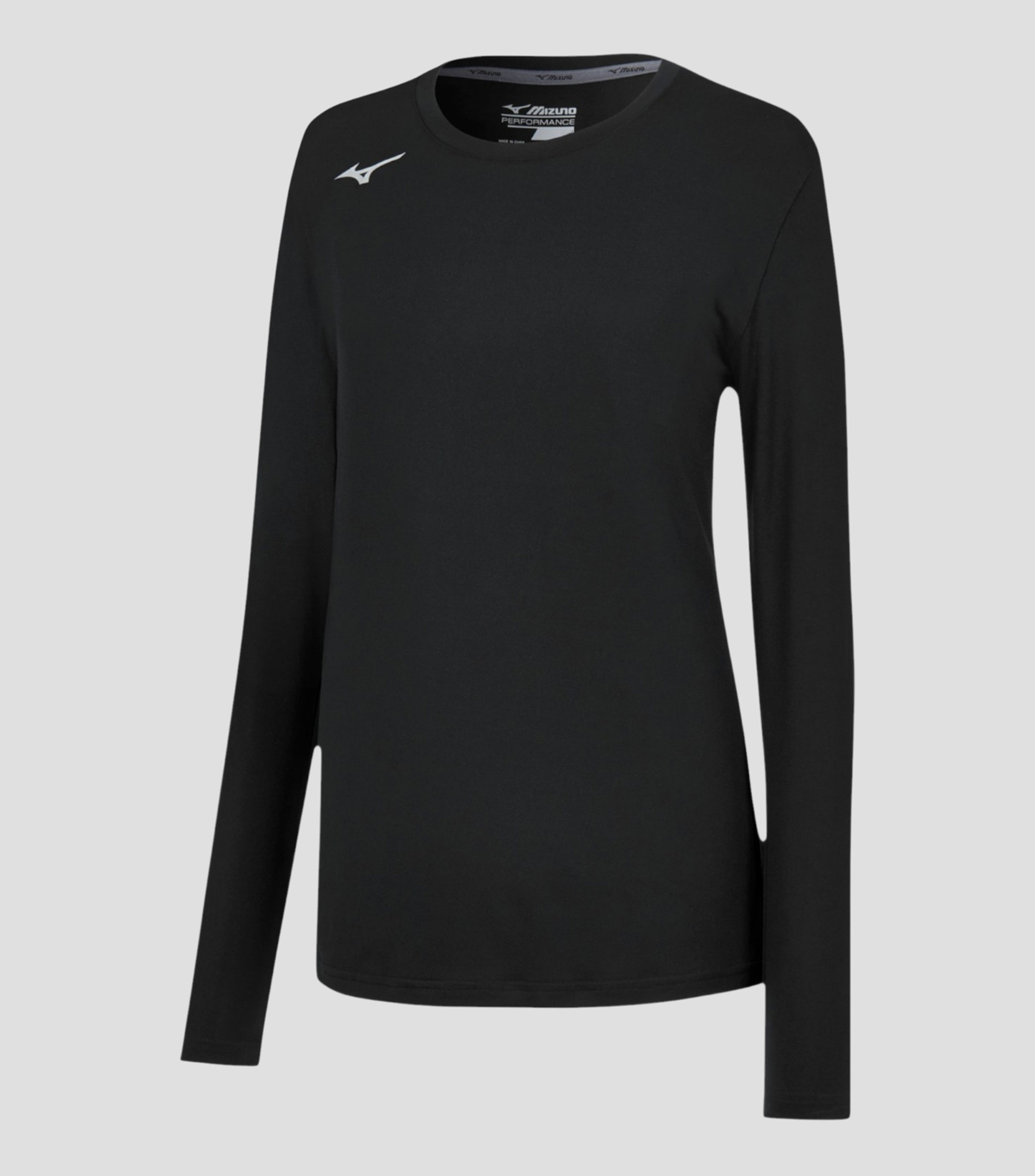 Playera para correr cuello redondo manga larga lisa Mujer