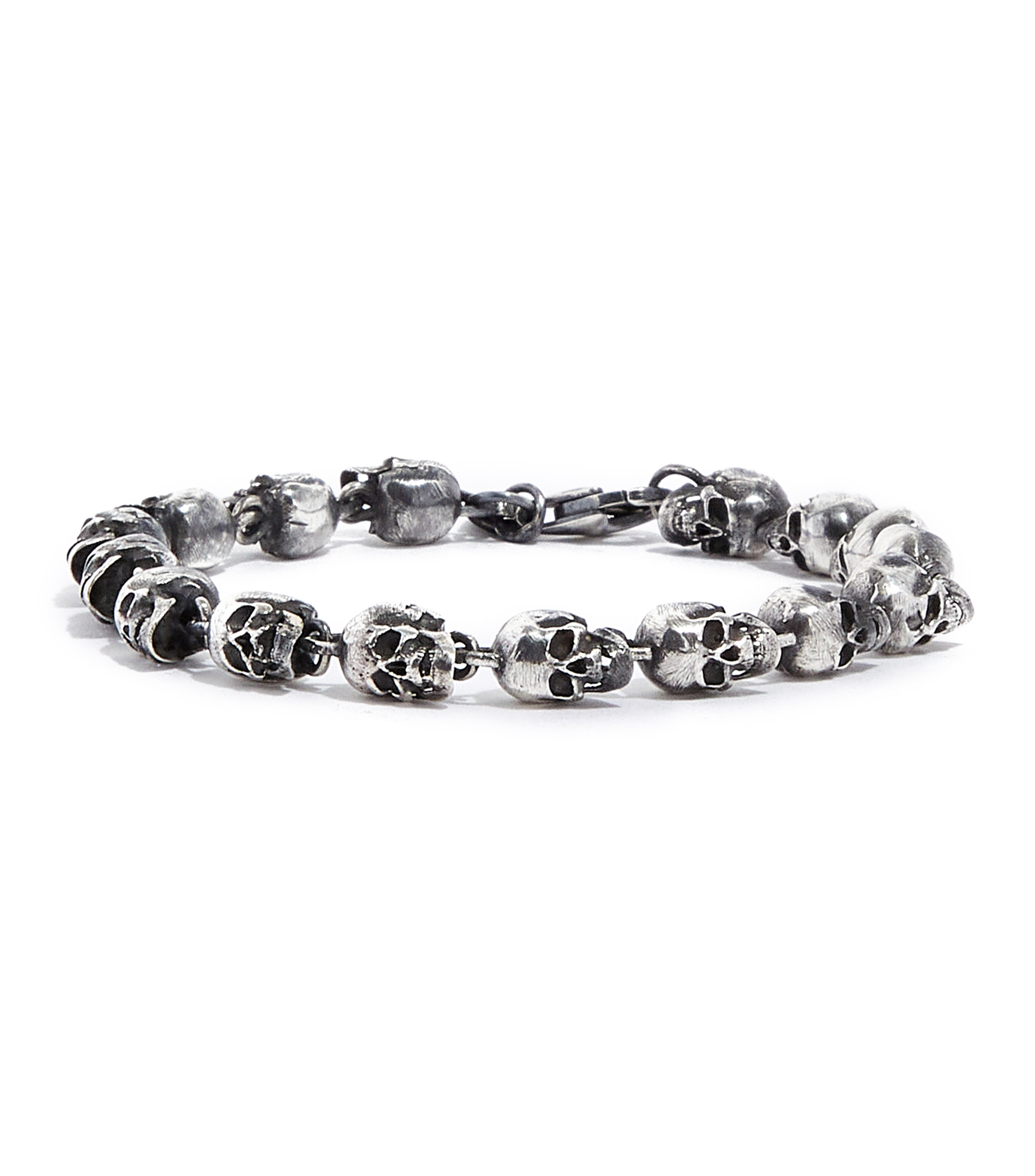 Pulsera Calaveras de plata Hombre