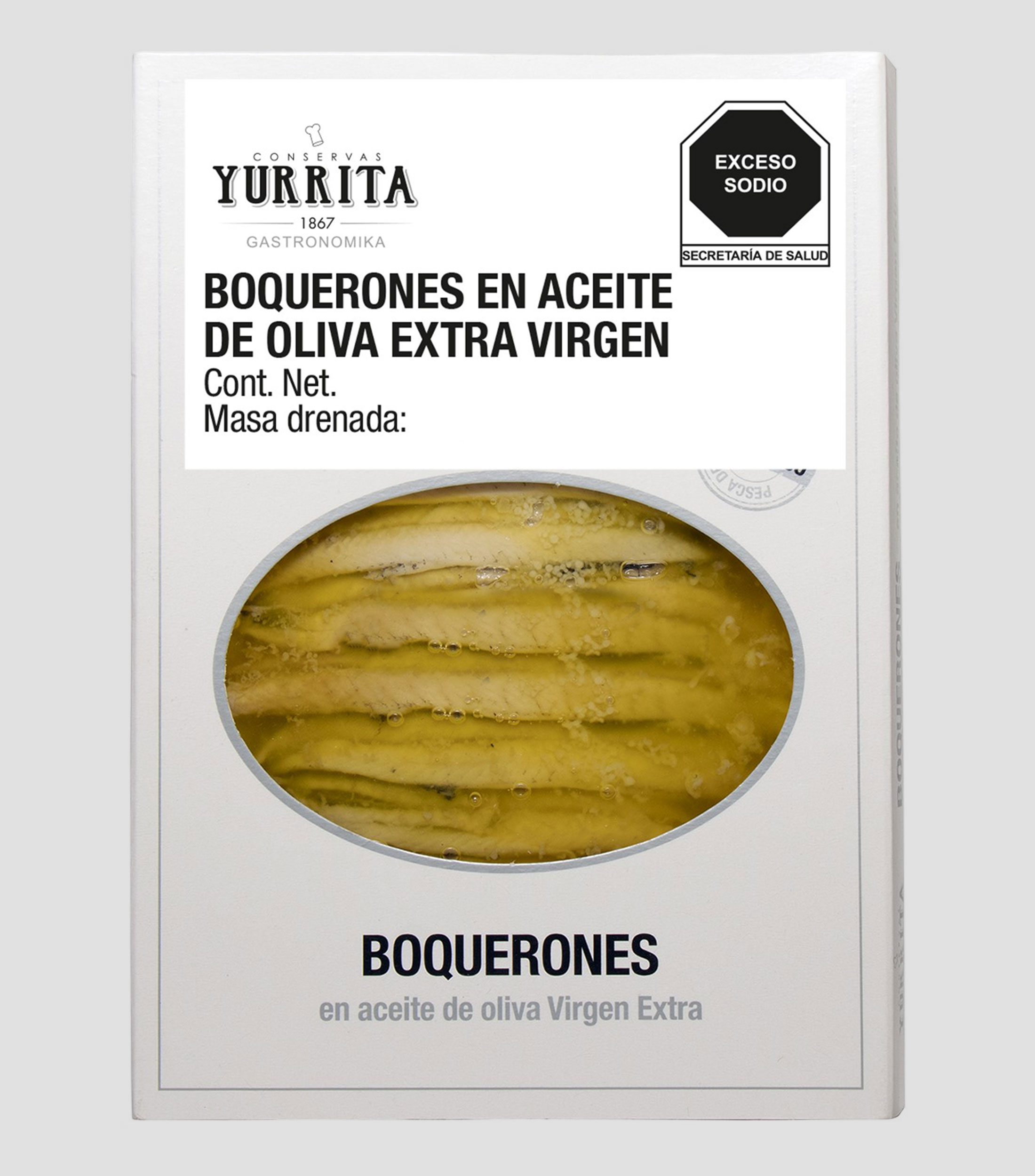 Boquerones en aceite de oliva extra virgen, 100 gr