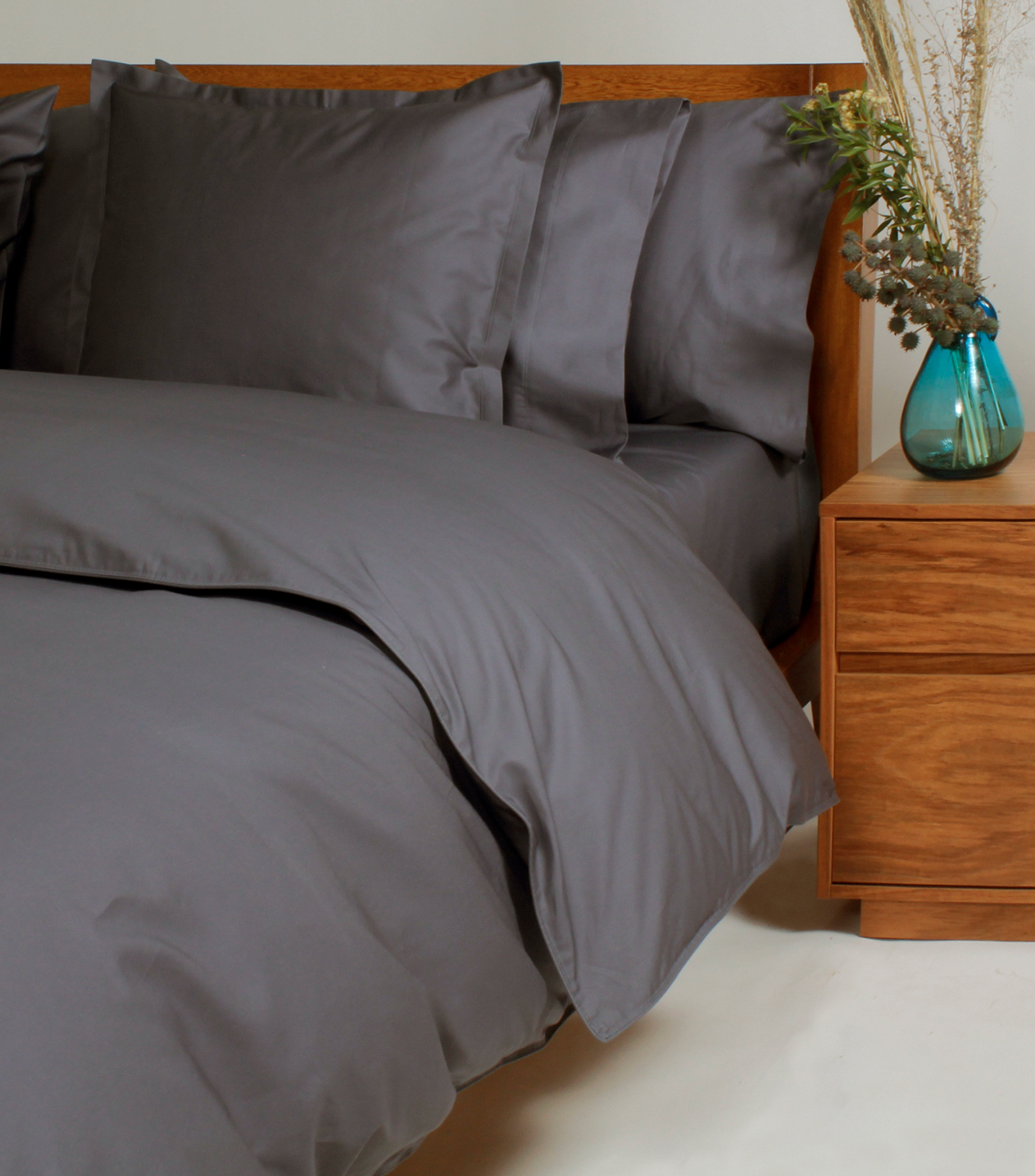 Juego de funda para Duvet Matrimonial/Queen Size Gris Oxford