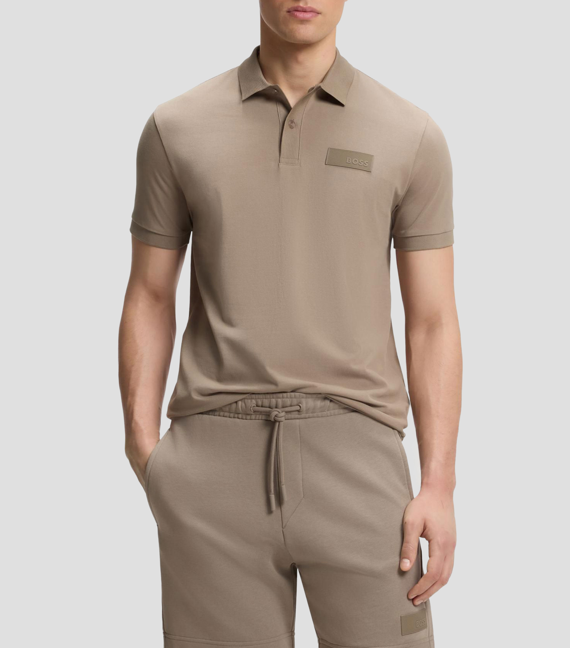 Playera tipo polo Paddy con parche de logo estructurado Hombre