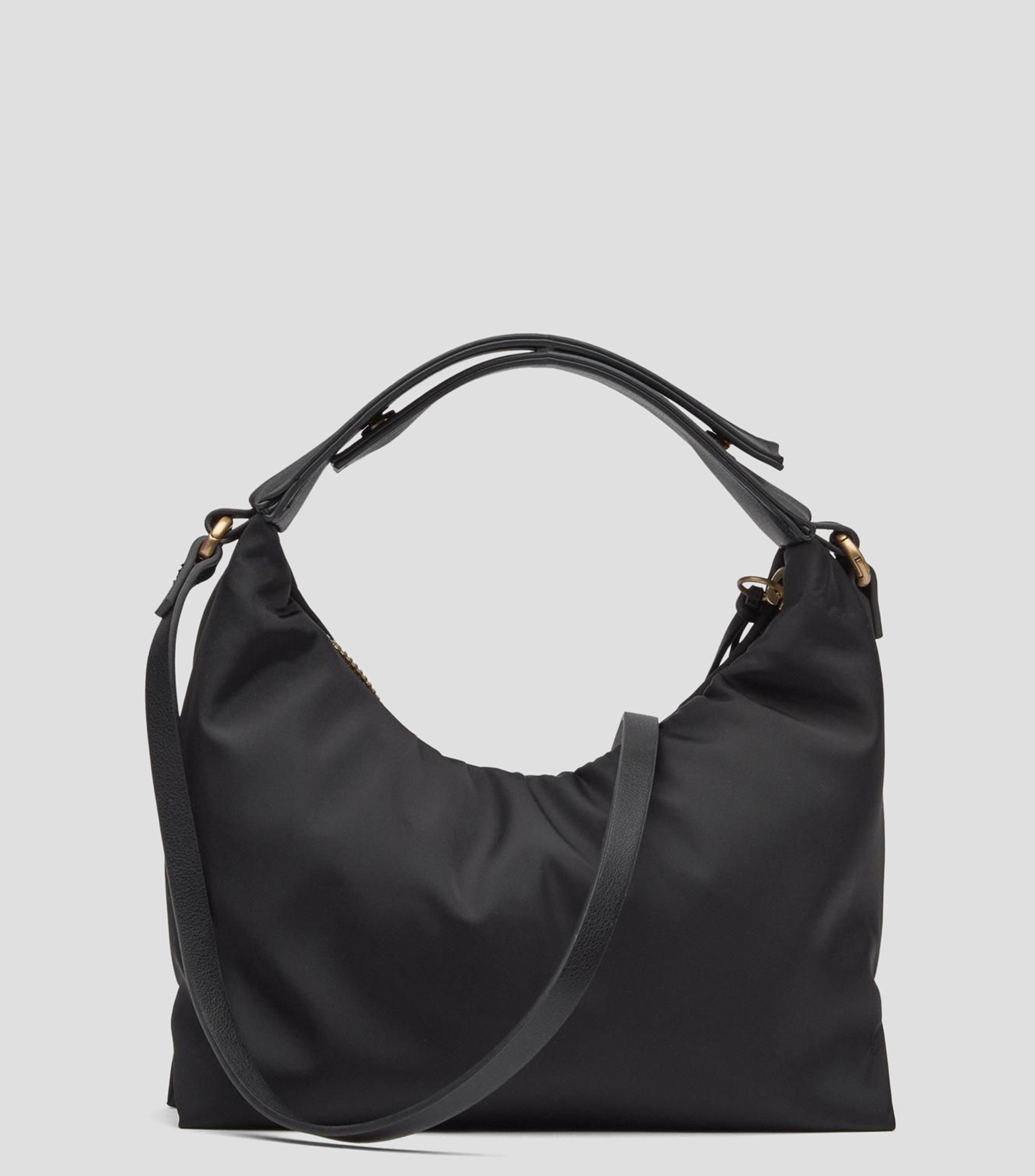 Bolsa shoulder negra lisa Mujer