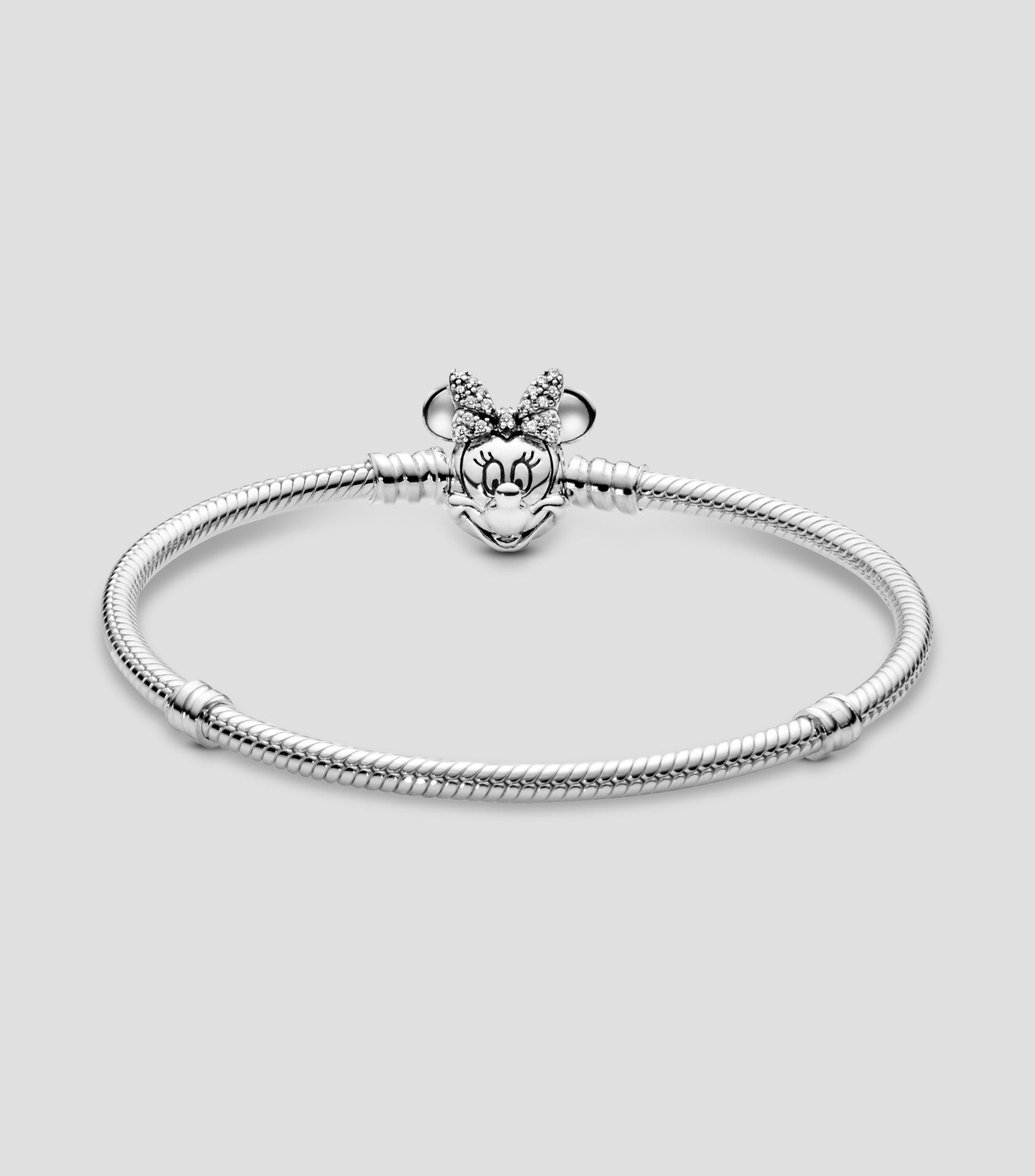 Brazalete en plata Shimmering Minnie Portrait Mujer