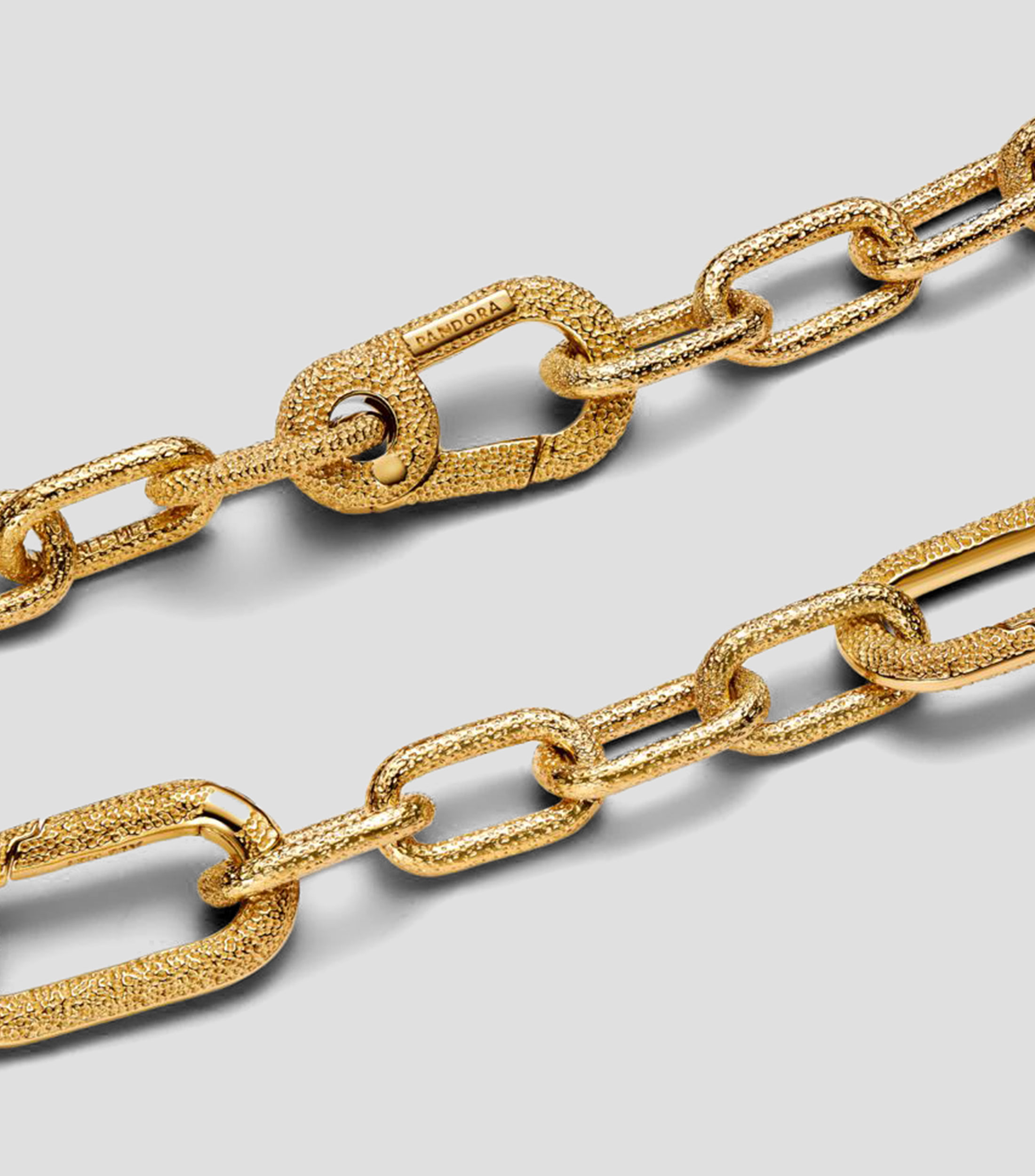 Brazalete en plata eslabonada Unisex
