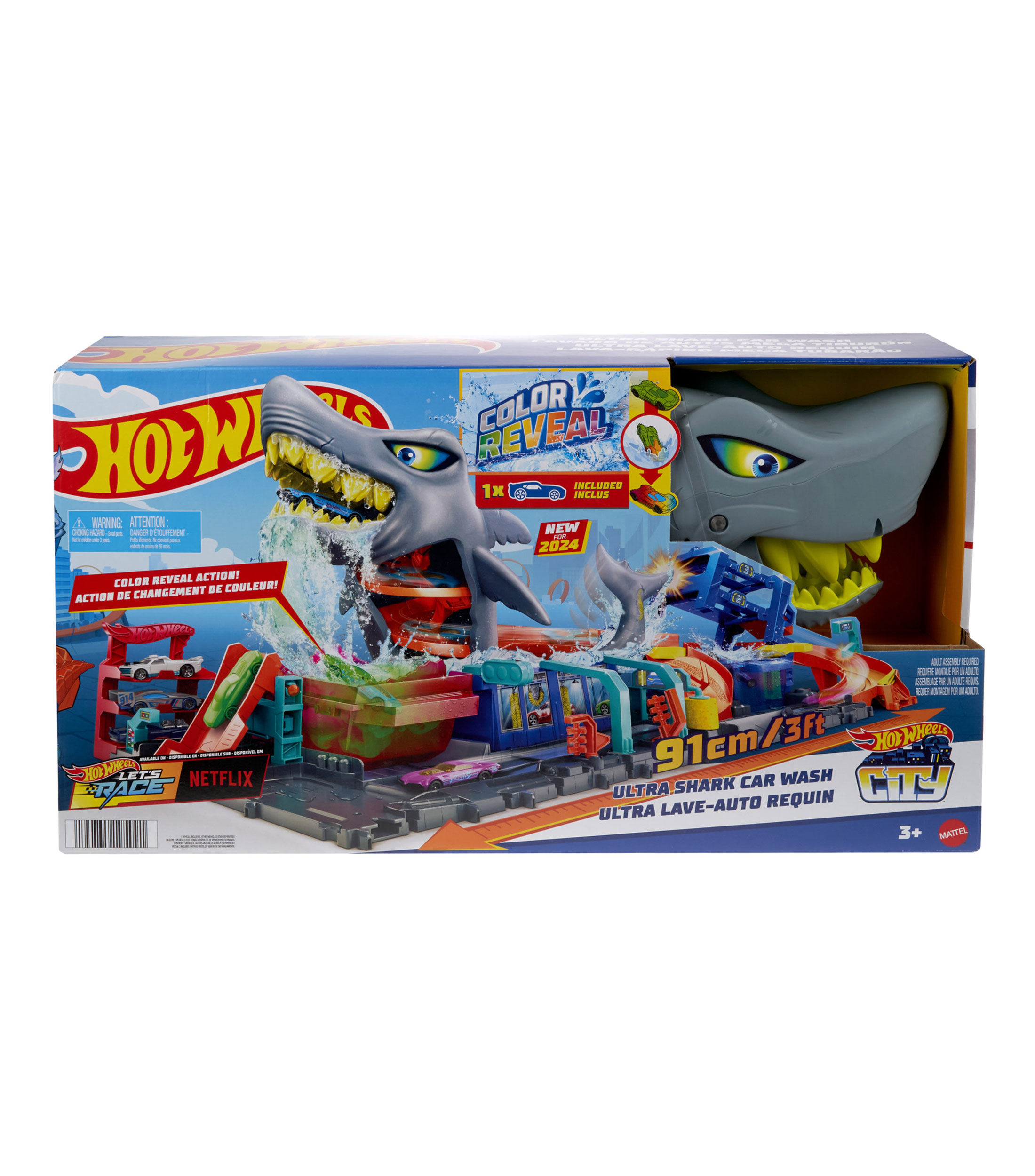 Hot Wheels Lavado De Autos Mega Tiburón
