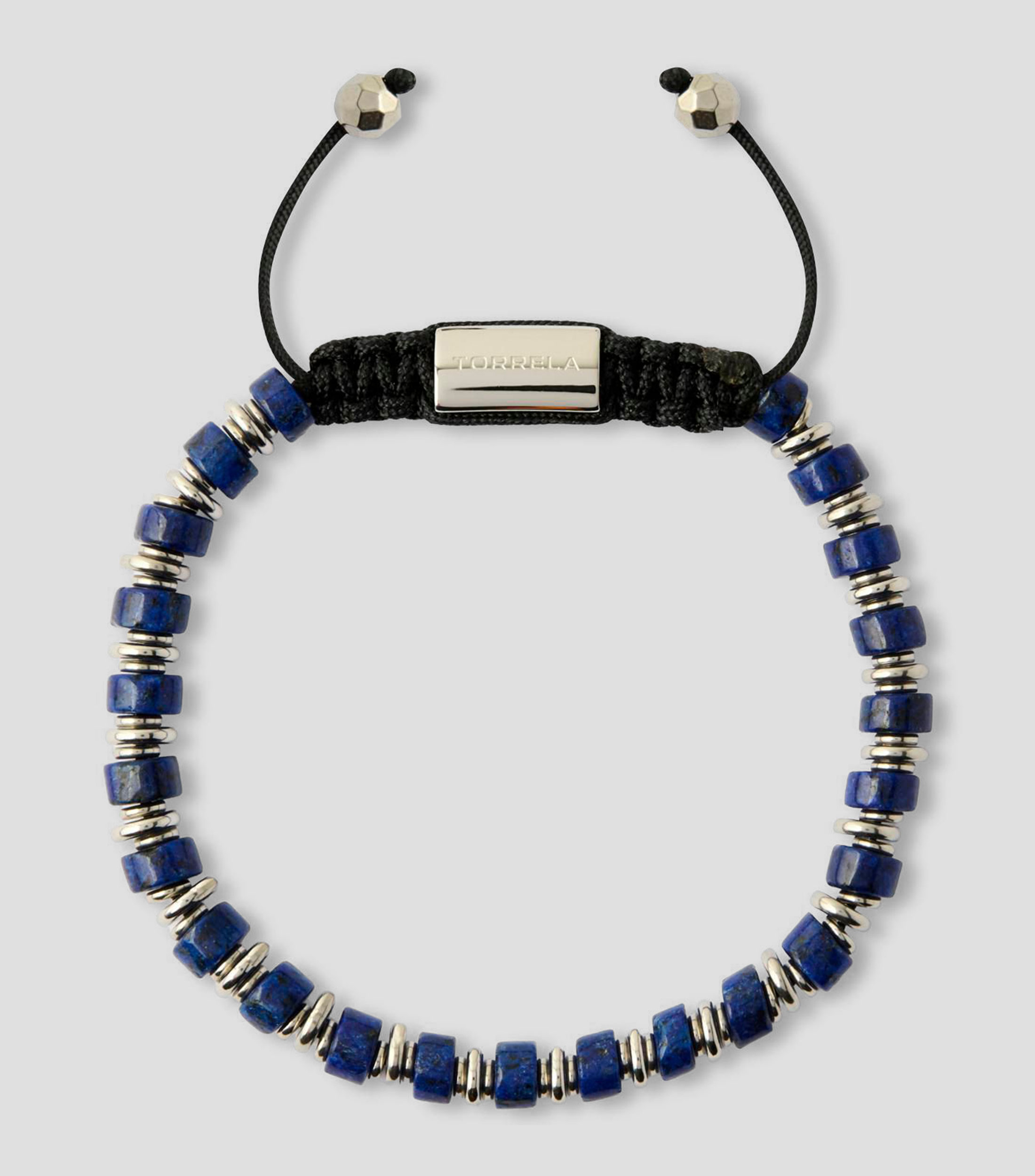 Pulsera ajustable Heishi con lapislázuli Hombre
