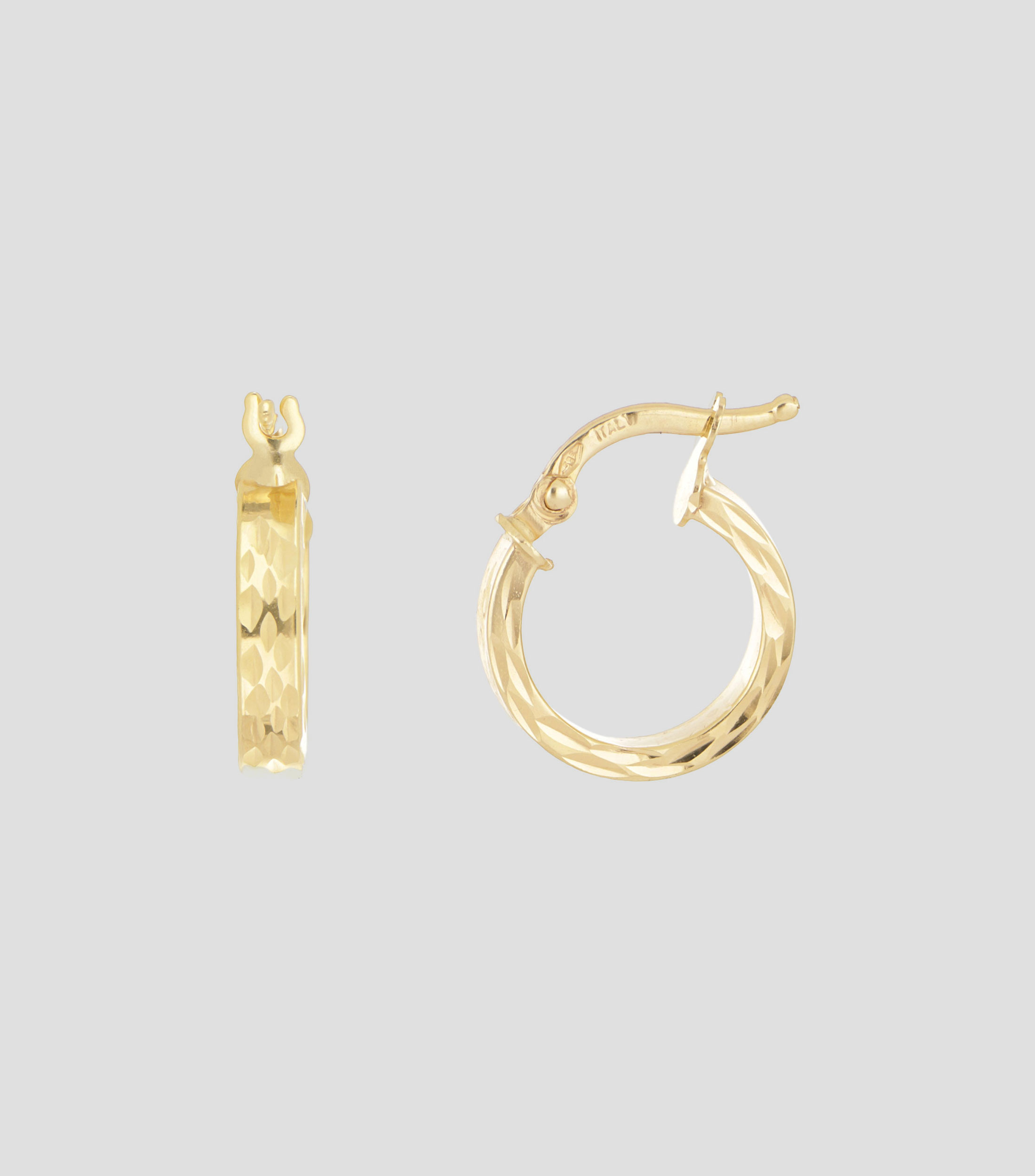 Arracadas chicas en oro amarillo Mujer