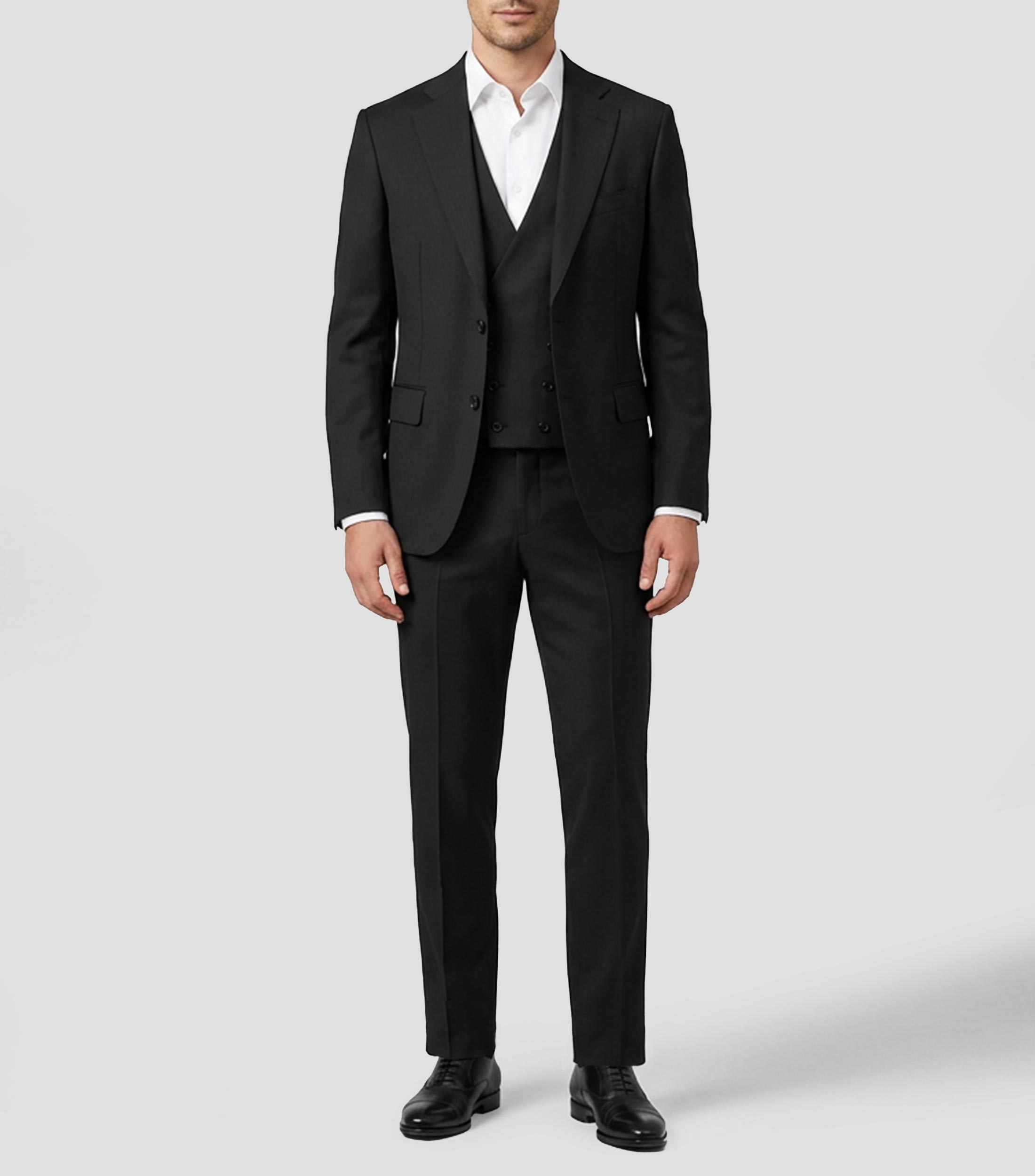Traje de corte slim liso Hombre