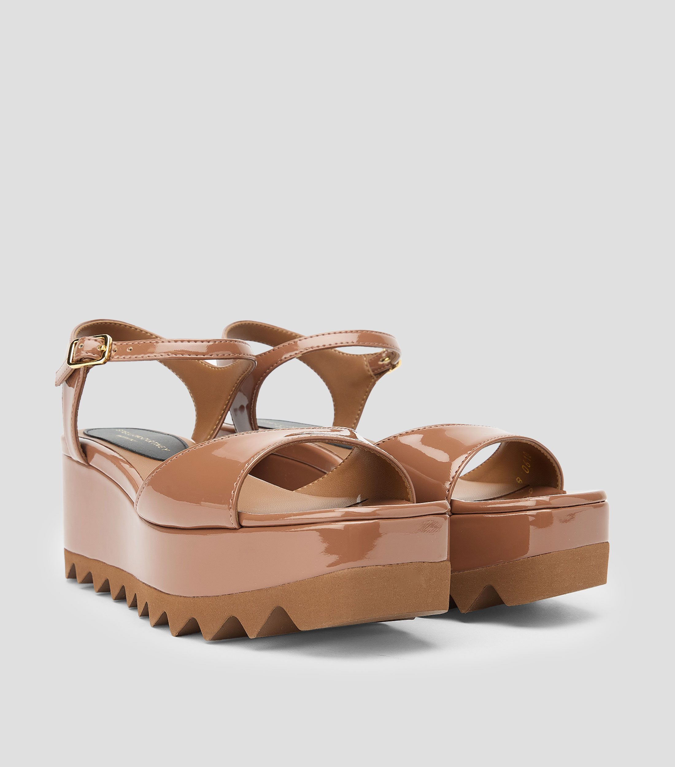 Sandalias con tacón medio de plataforma Mujer