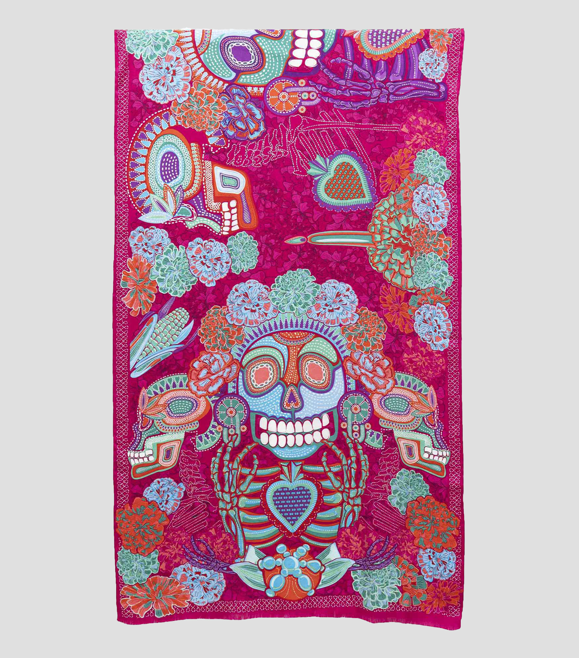 Chalina en Seda Día de Muertos Catrina Mujer