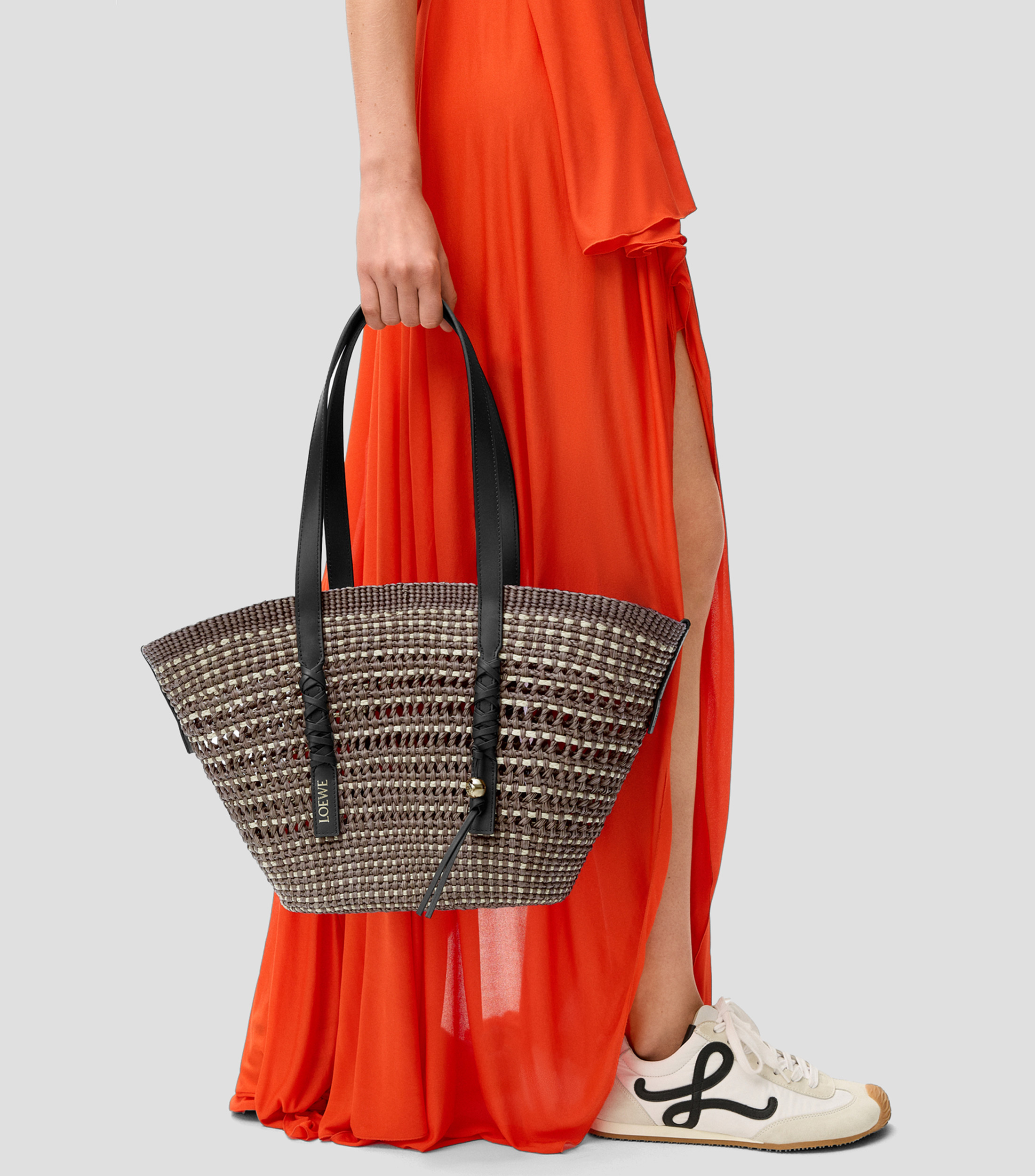 Bolsa tote lisa con detalle trenzado Braid Basket Mujer