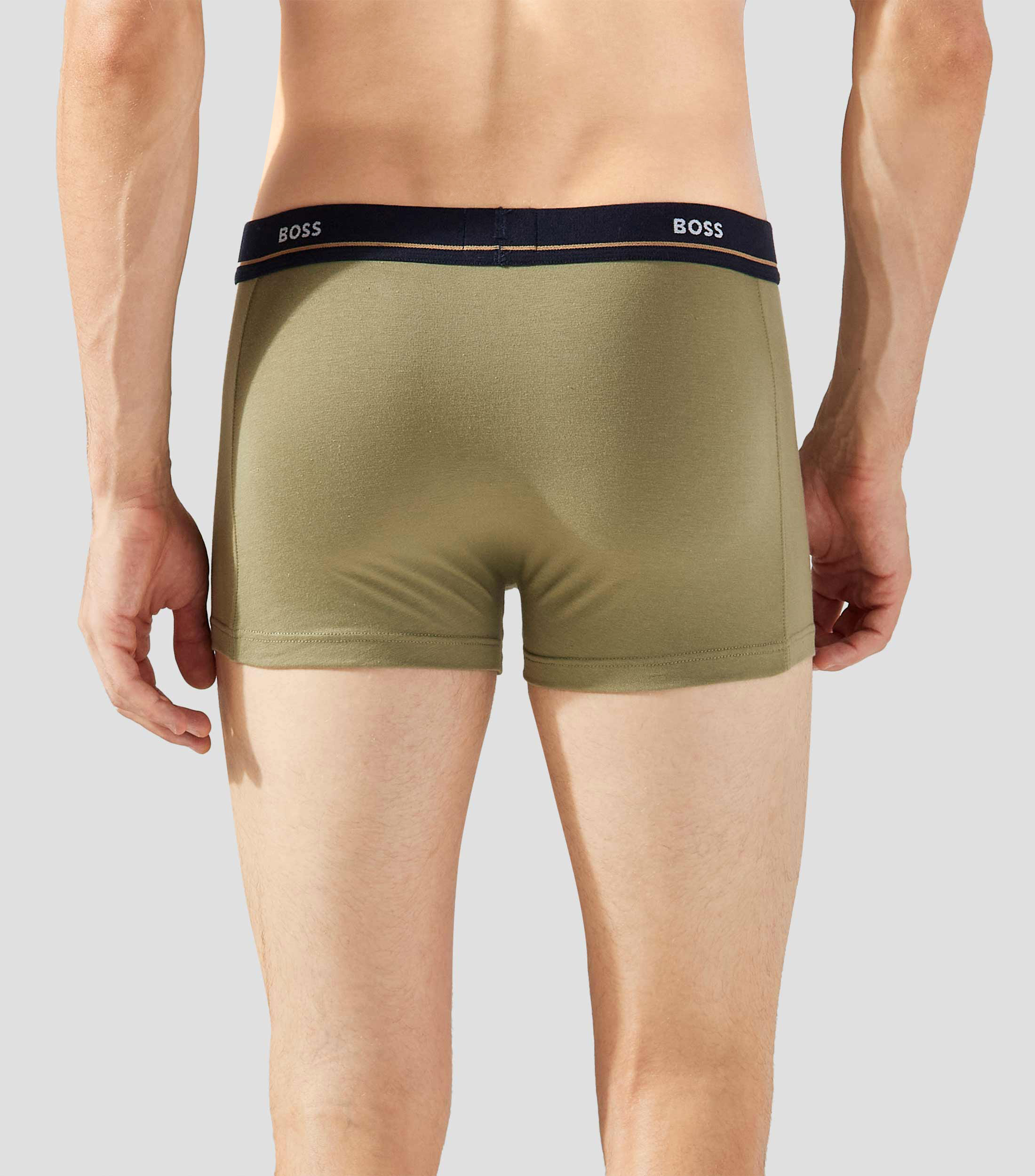 Set 5 bóxers de algodón elástico con logo en la cintura Hombre