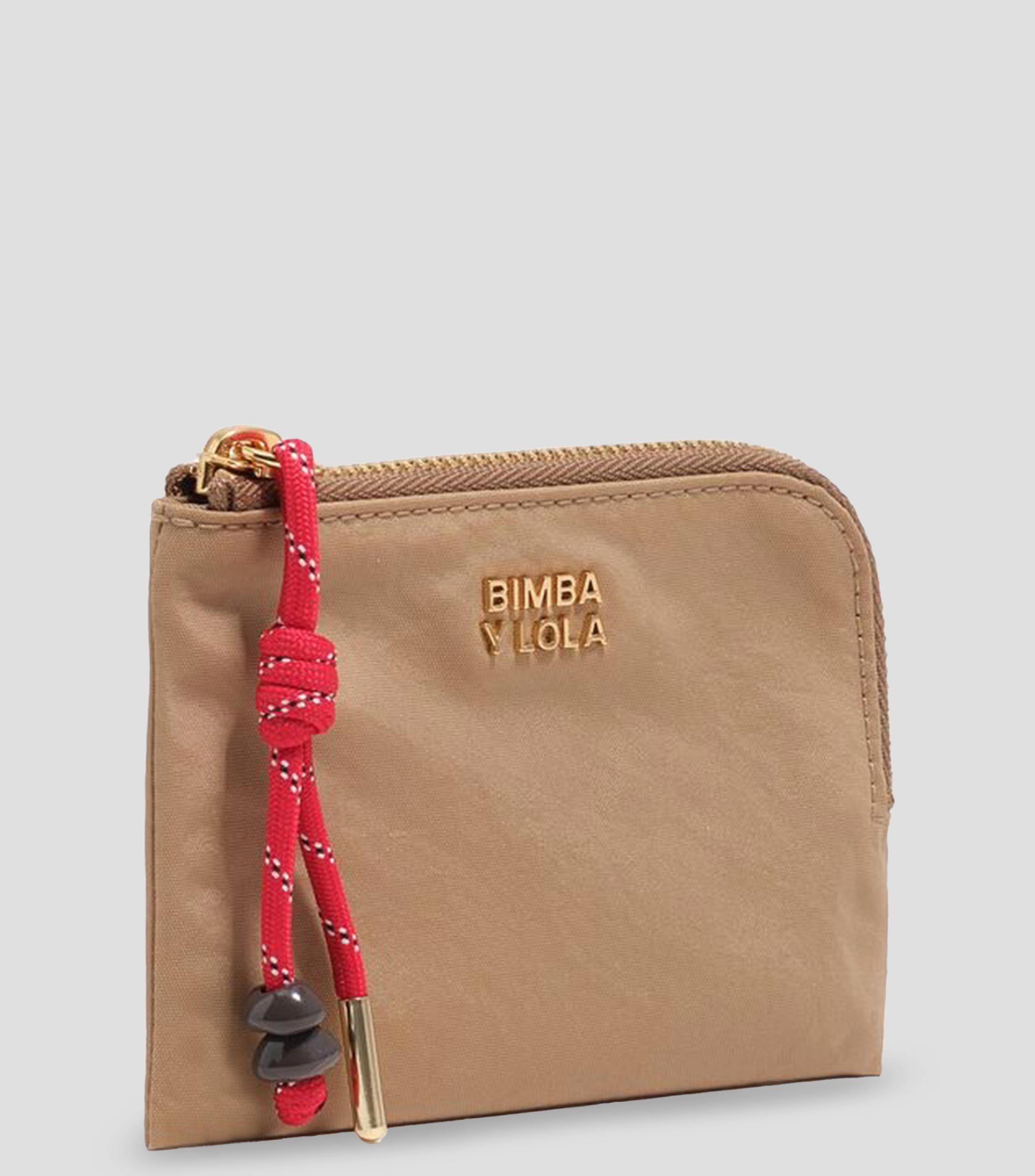 Monedero nylon camel Mujer