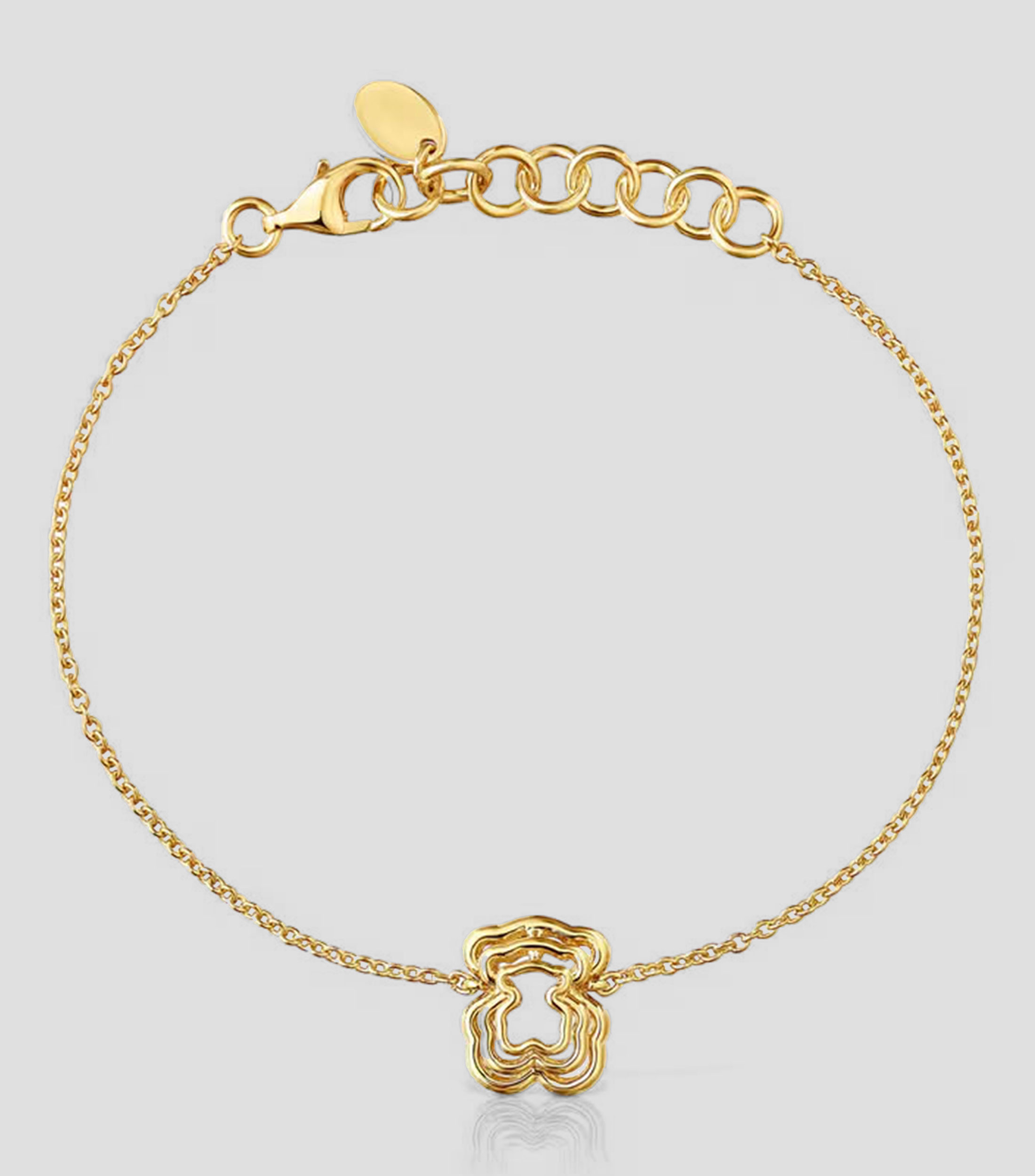 Pulsera en plata dije de oso Mujer