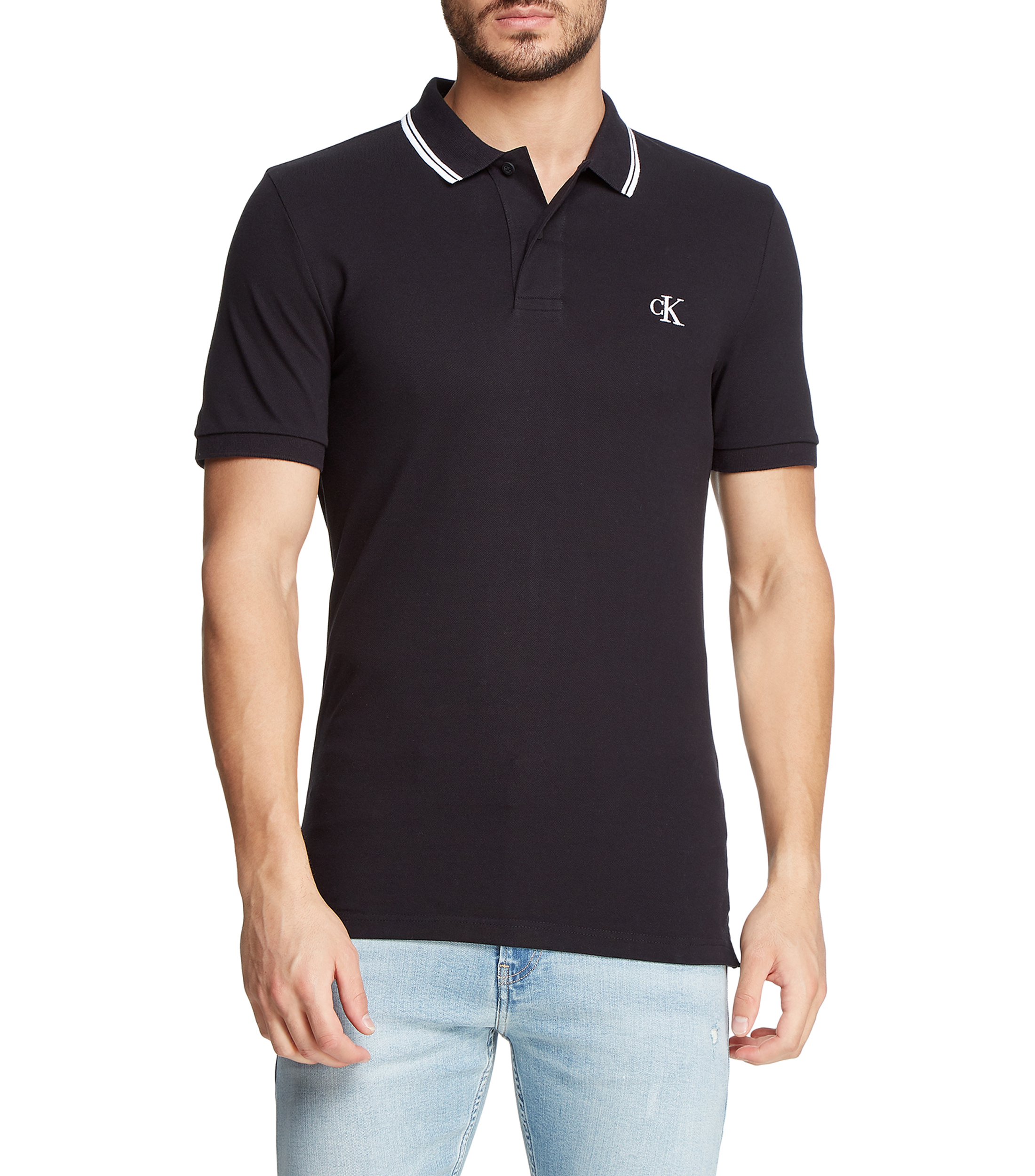 Playera Tipo Polo Calvin Klein Negra Playera Tipo Polo Calvin
