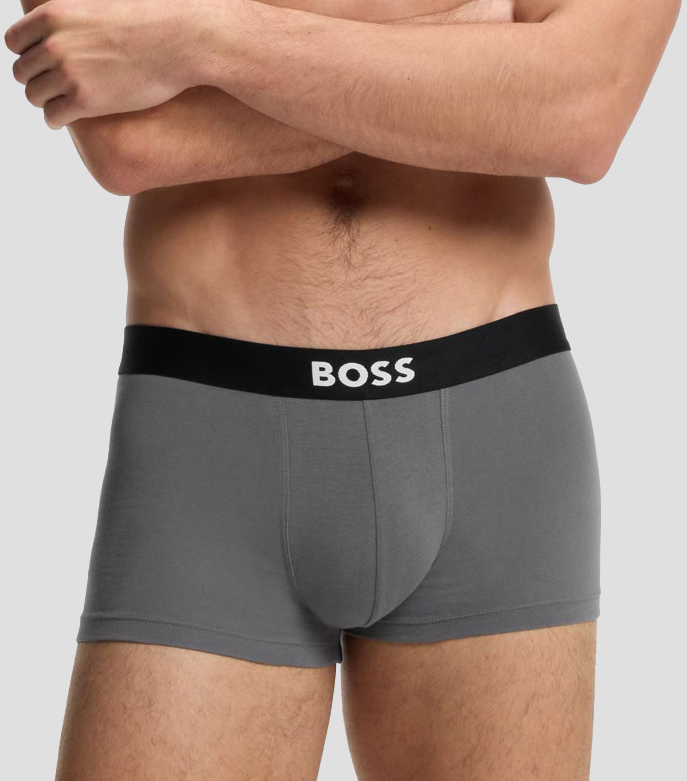 Set de tres bóxers de algodón elástico con logos Hombre