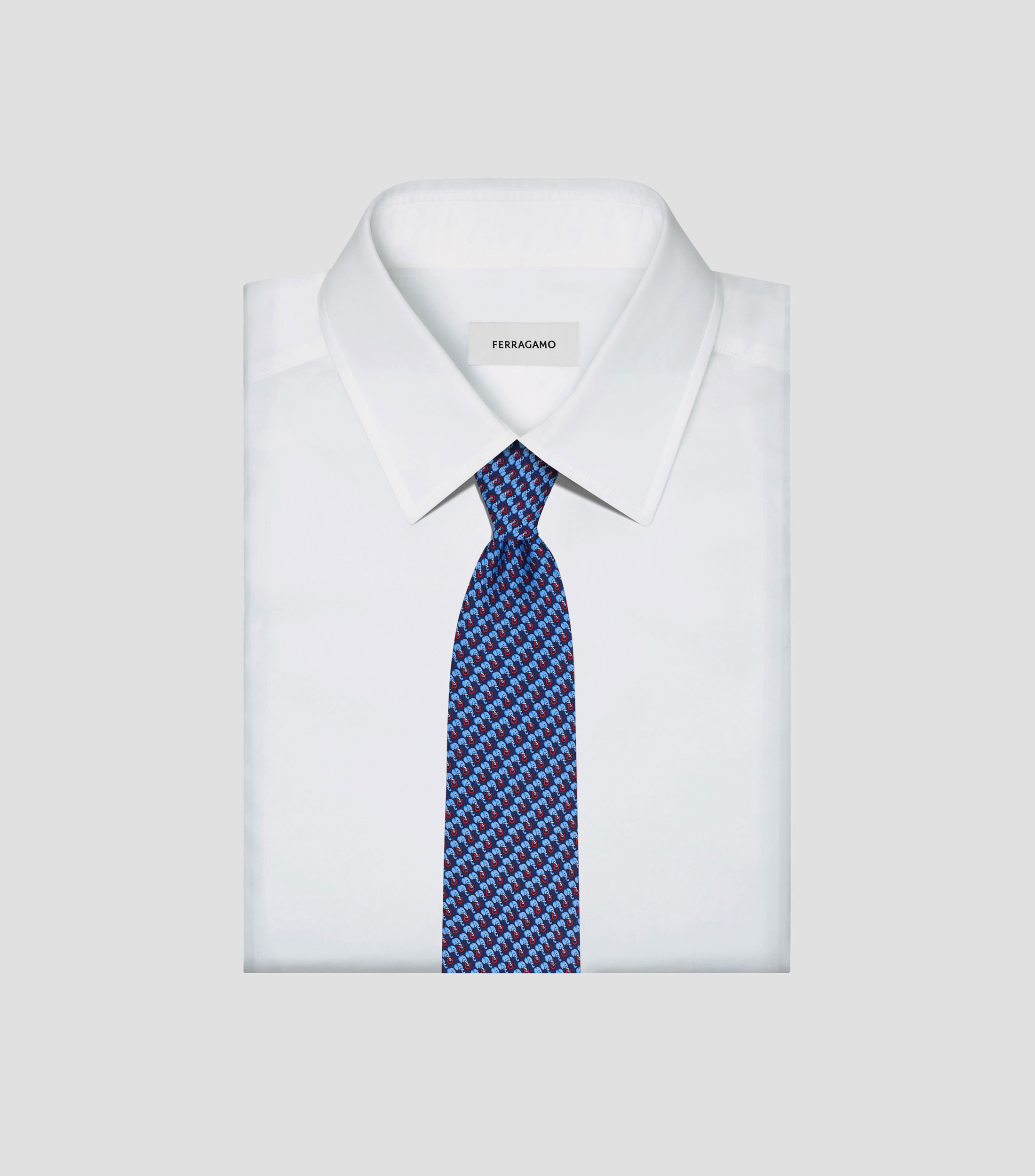 Corbata de seda estampado Elefante