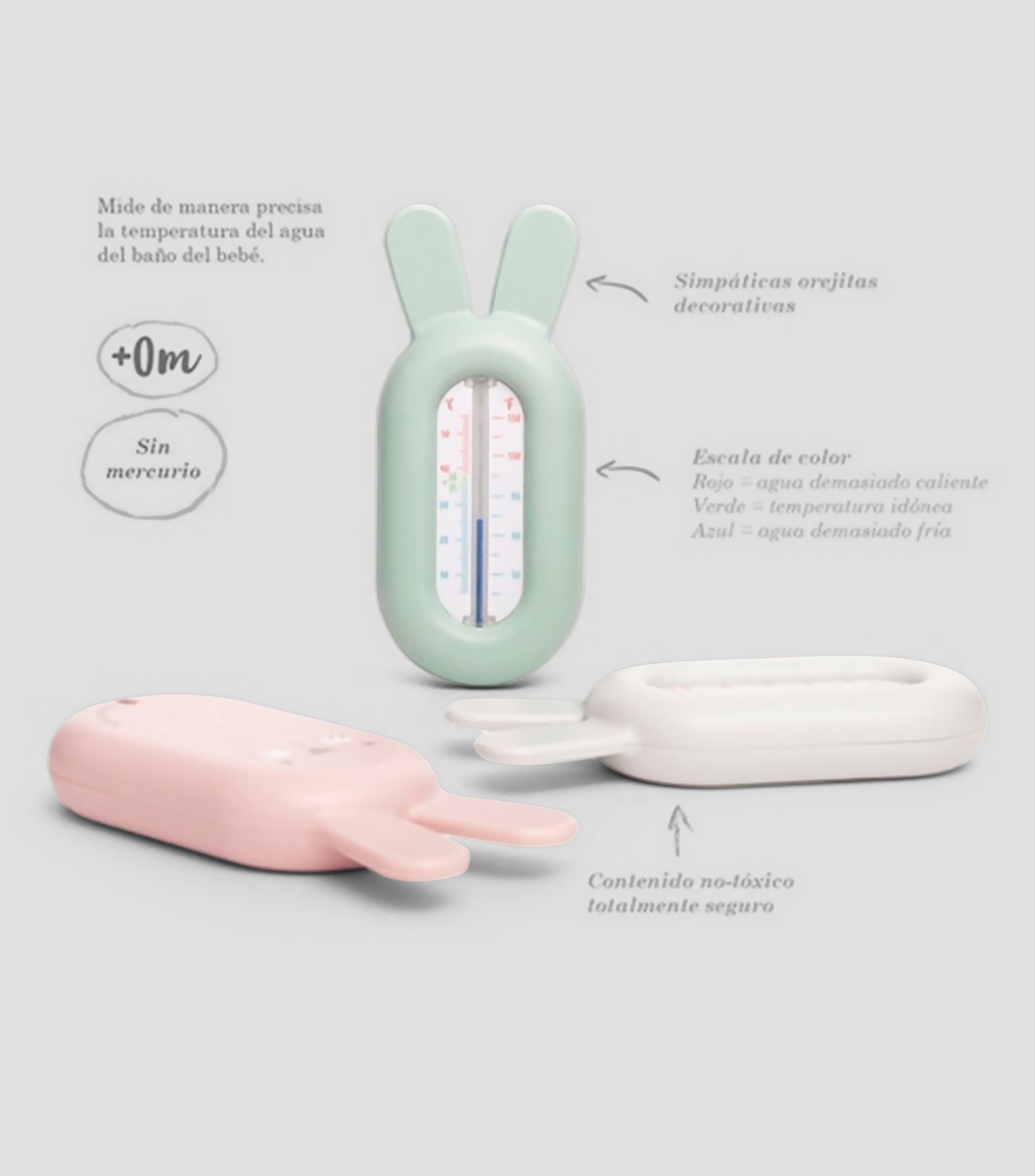 Termometro de bano para Bebe Rosa