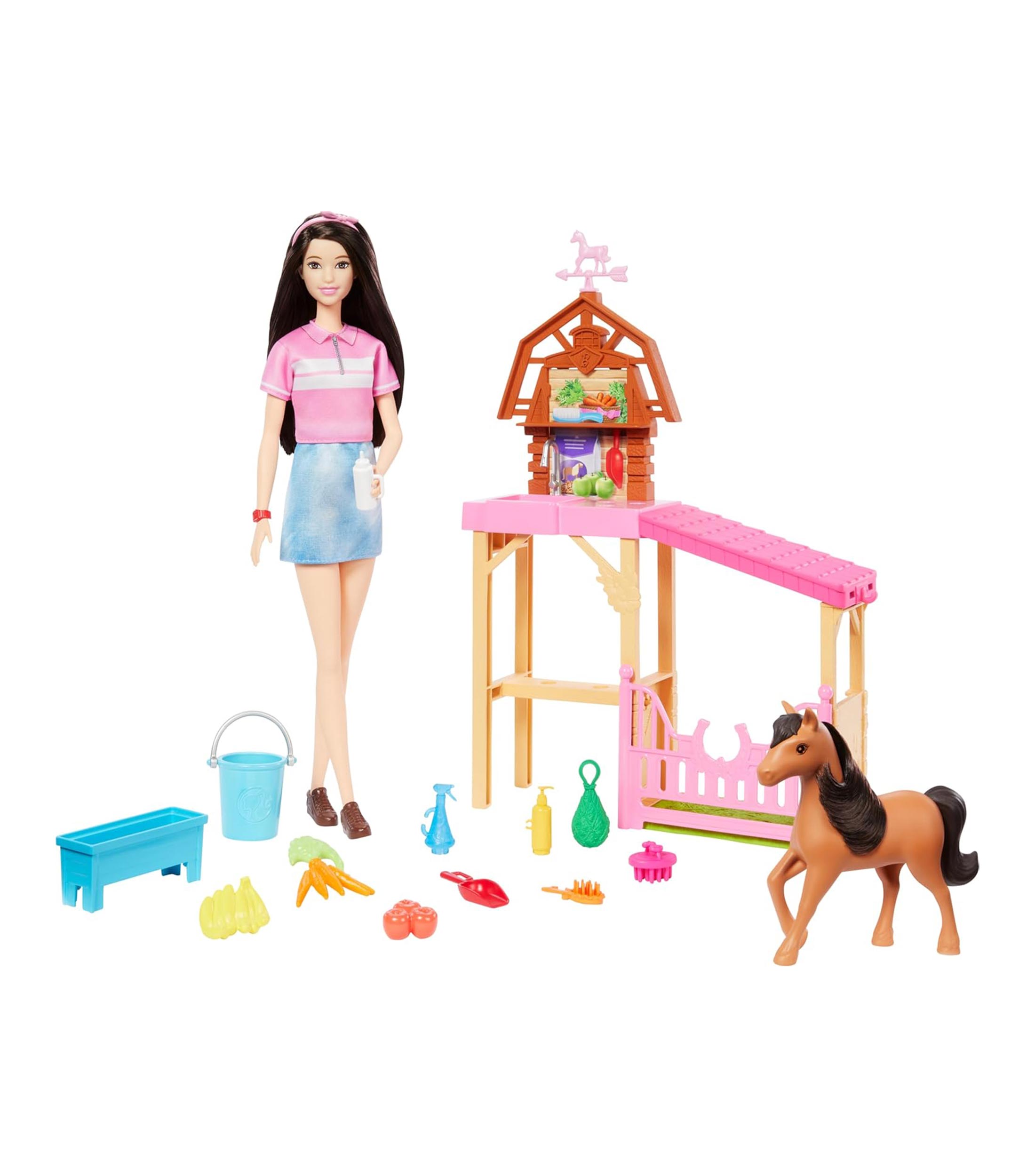 Playset, Barbie The Great Hourse Chase - Cuidado de Ponys con Renee