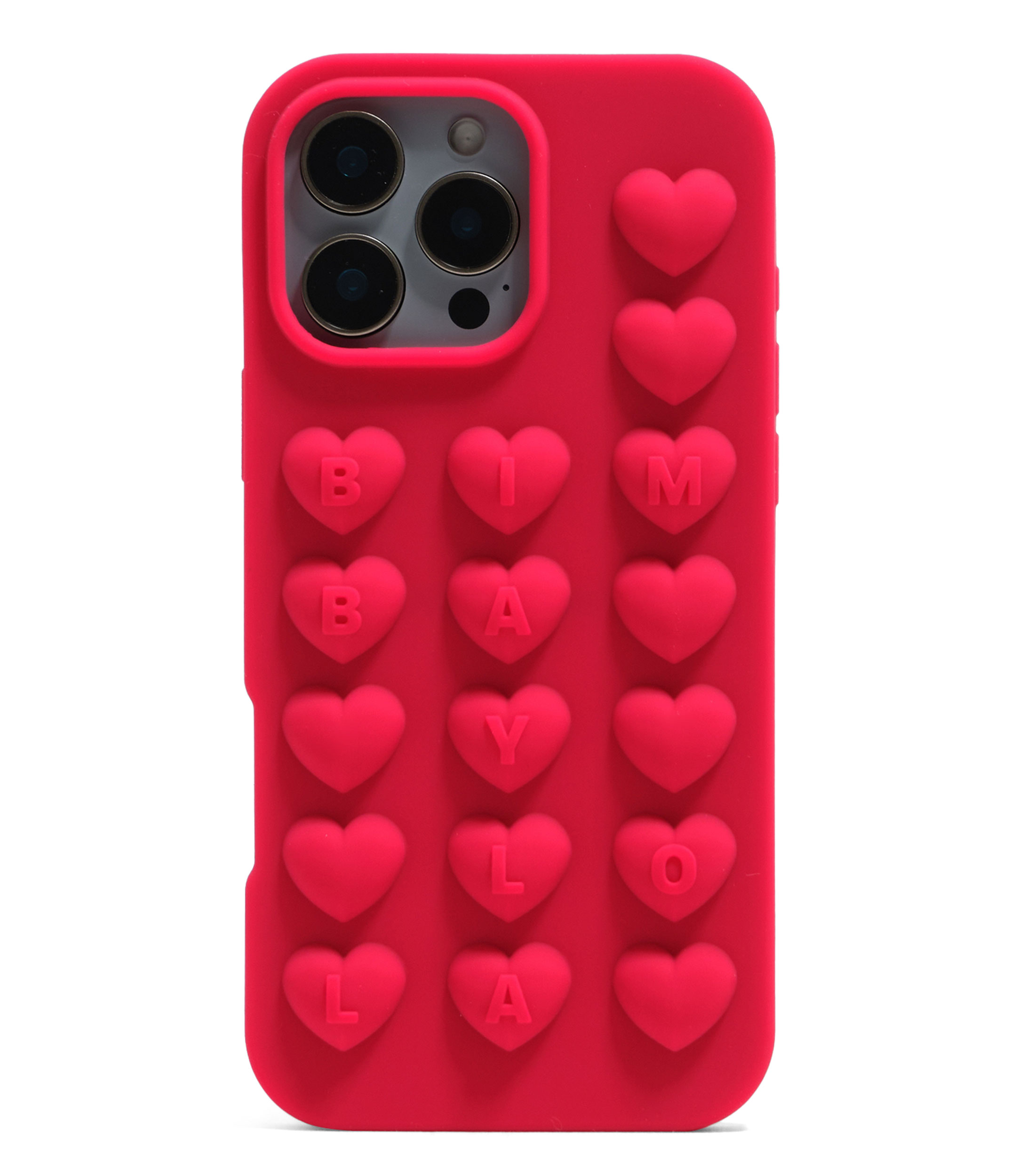 Funda silicona iPhone 16 Pro Max frambuesa