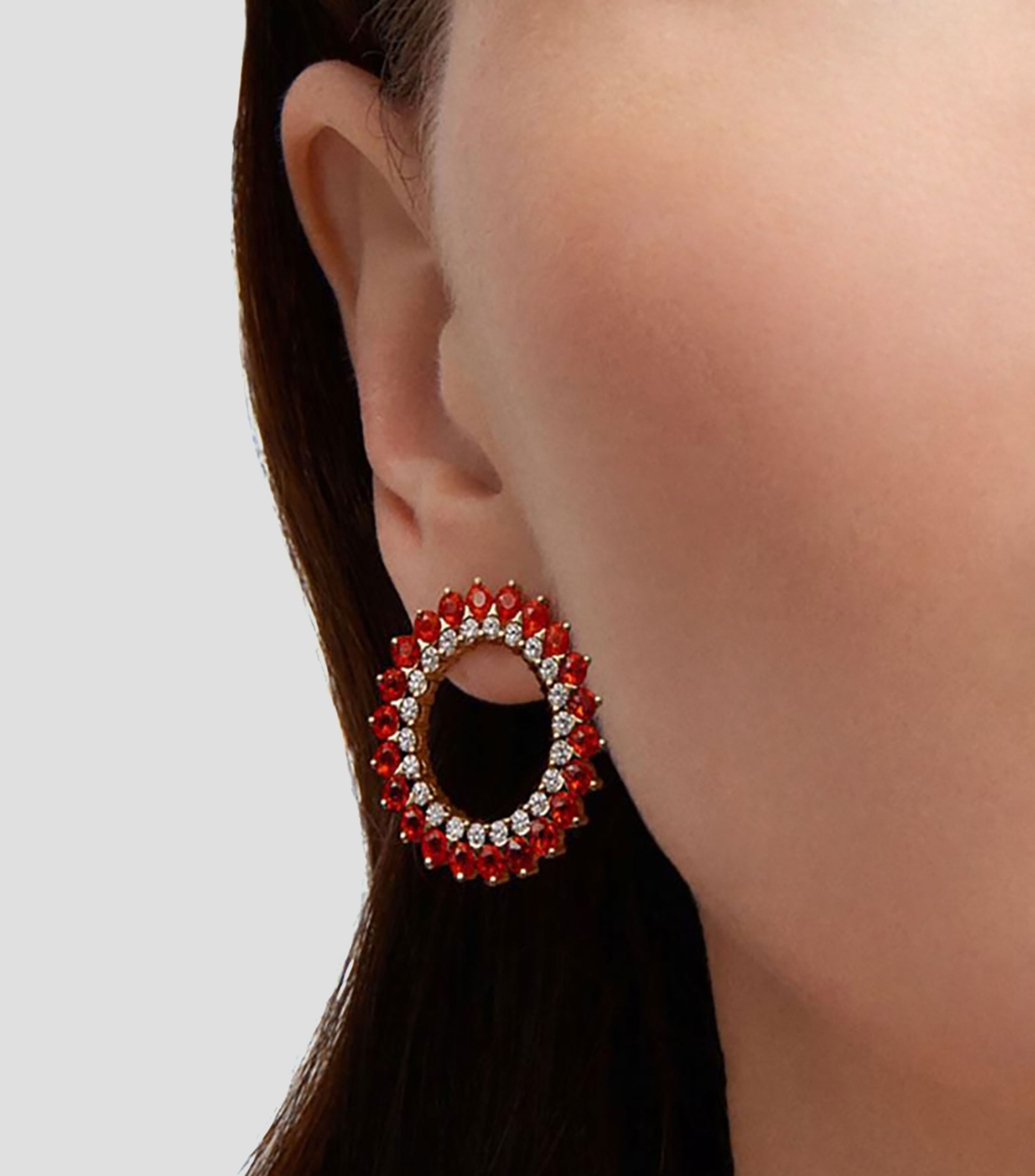 Aretes en oro 18 Kilates Mandala Mujer