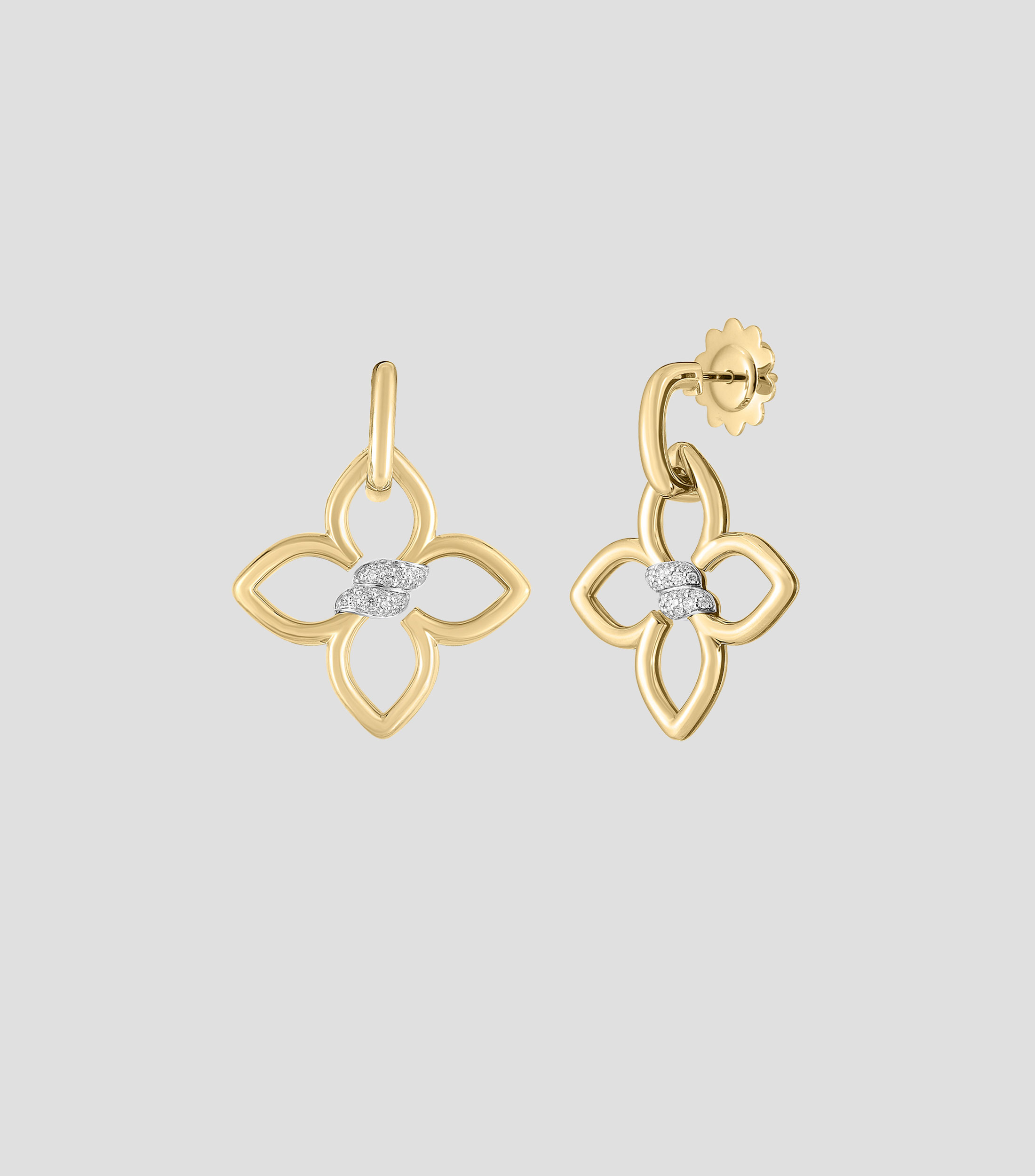 Aretes en Oro de 18 Kilates Diamond Cialoma Mujer