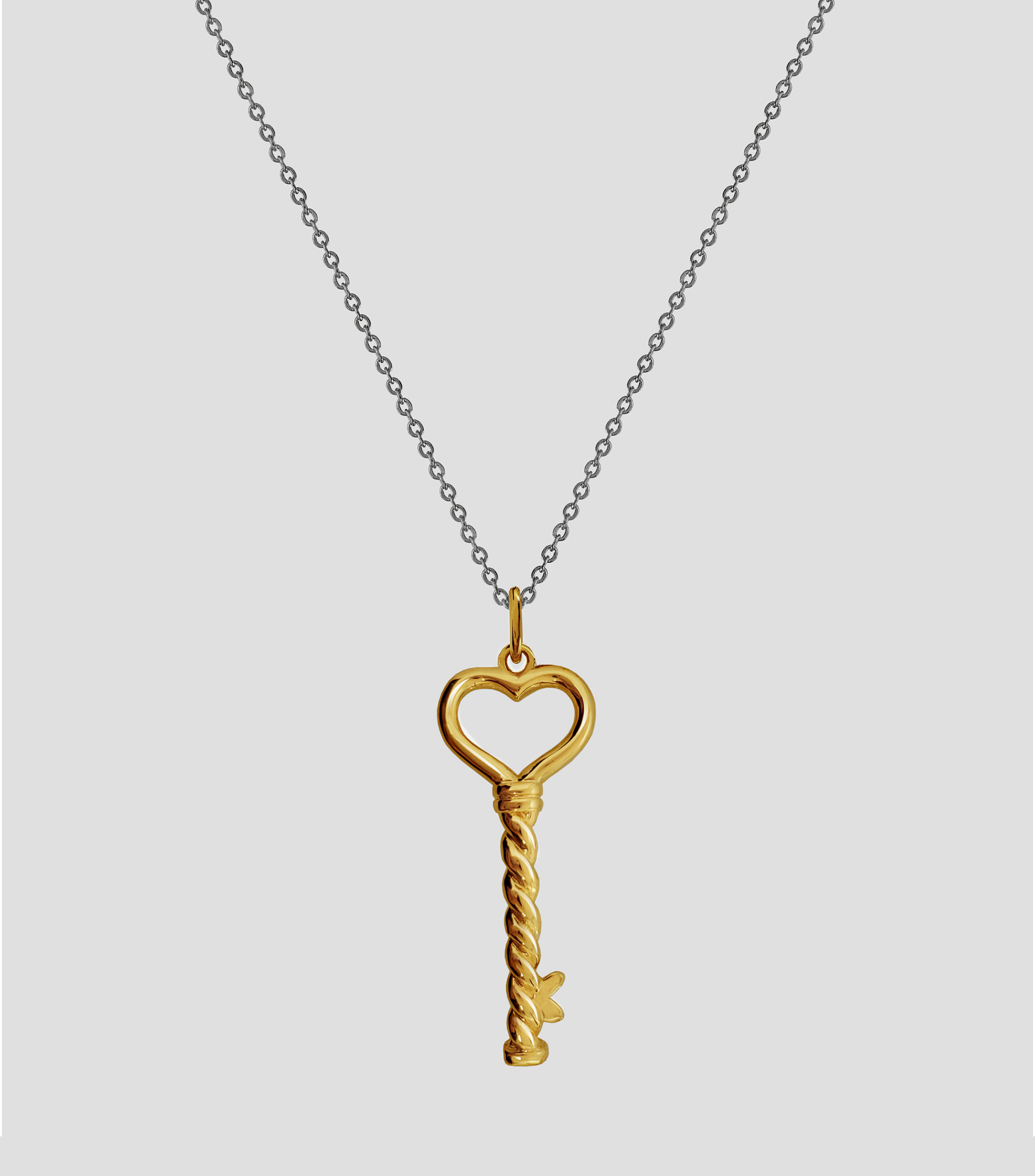 Dije en Plata .925 Llave de Corazón Mujer