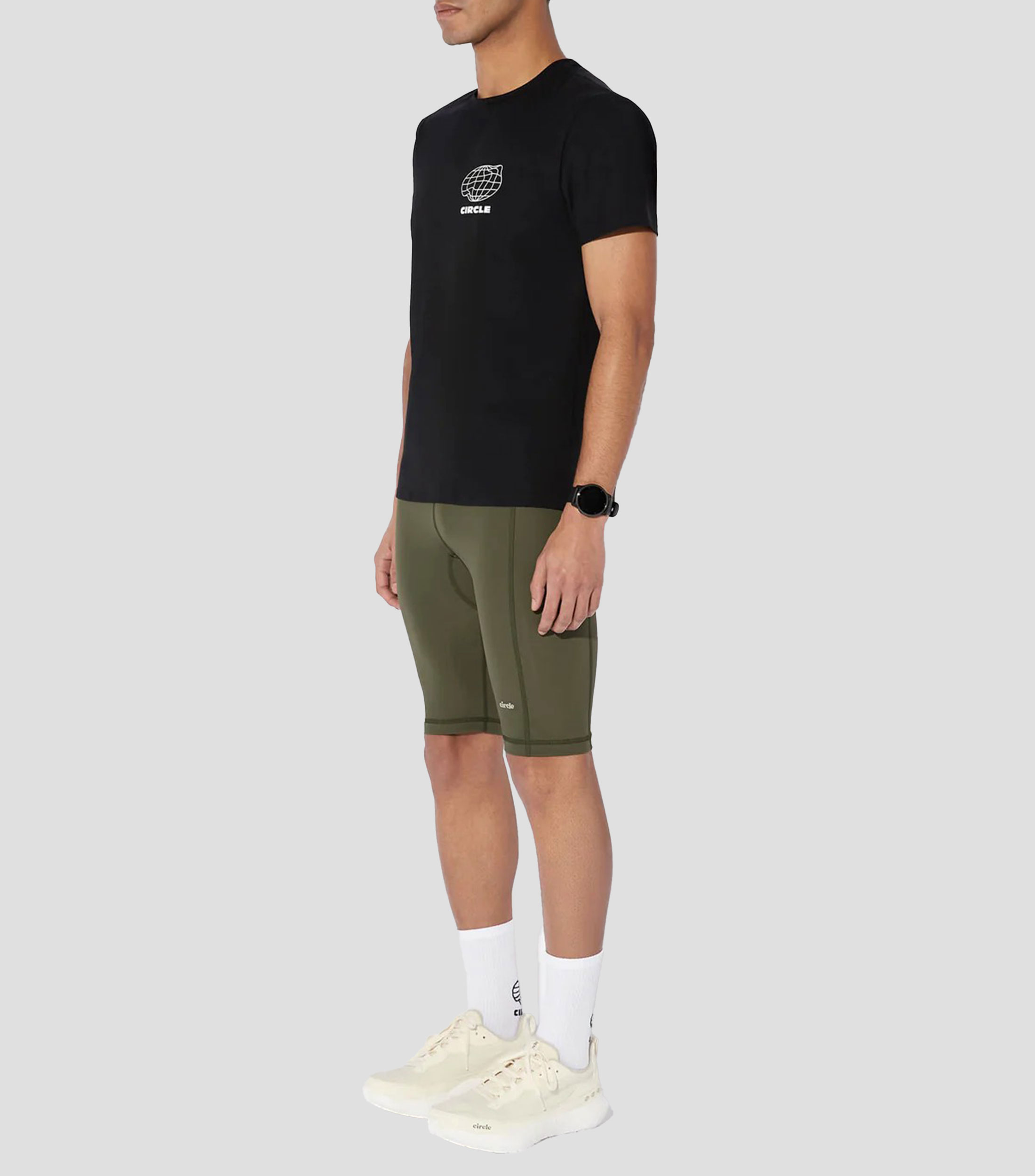 Playera para entrenamiento cuello redondo manga corta estampada Hombre
