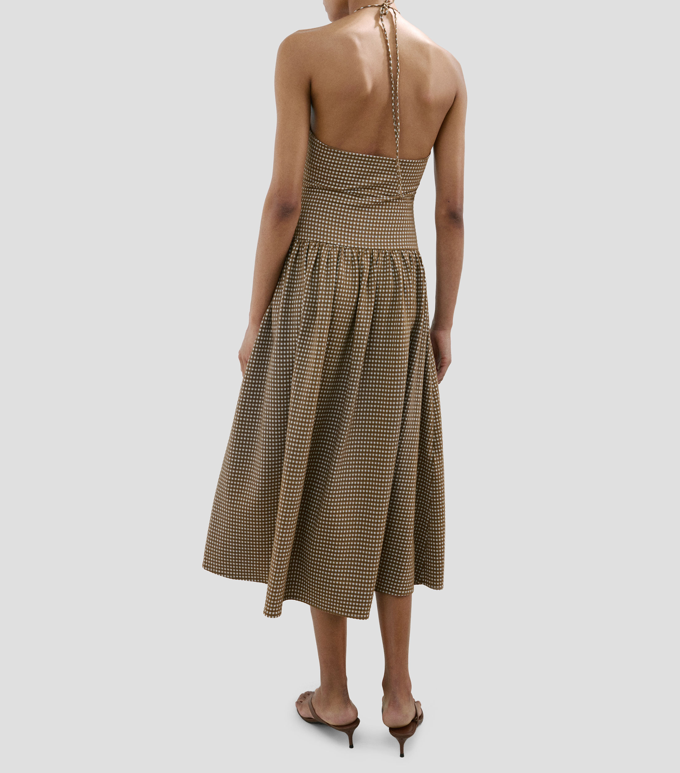 Vestido largo estampado Mujer