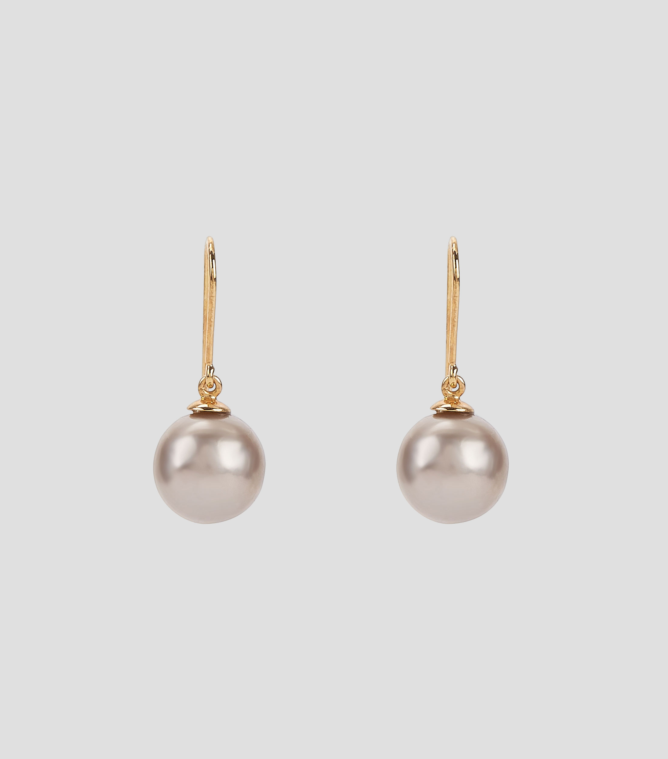 Aretes en Oro Amarillo de 14 Kilates con Perlas Mujer