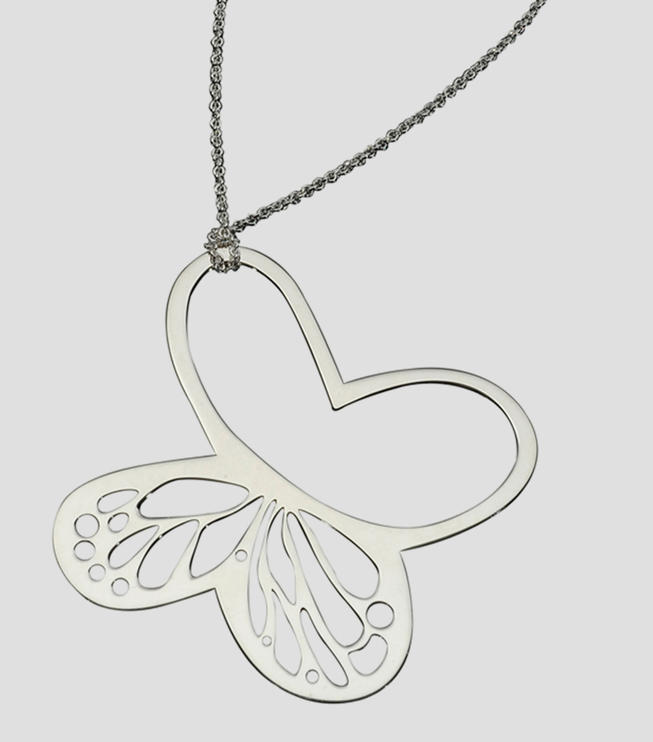 Dije en plata mariposa monarca Mujer