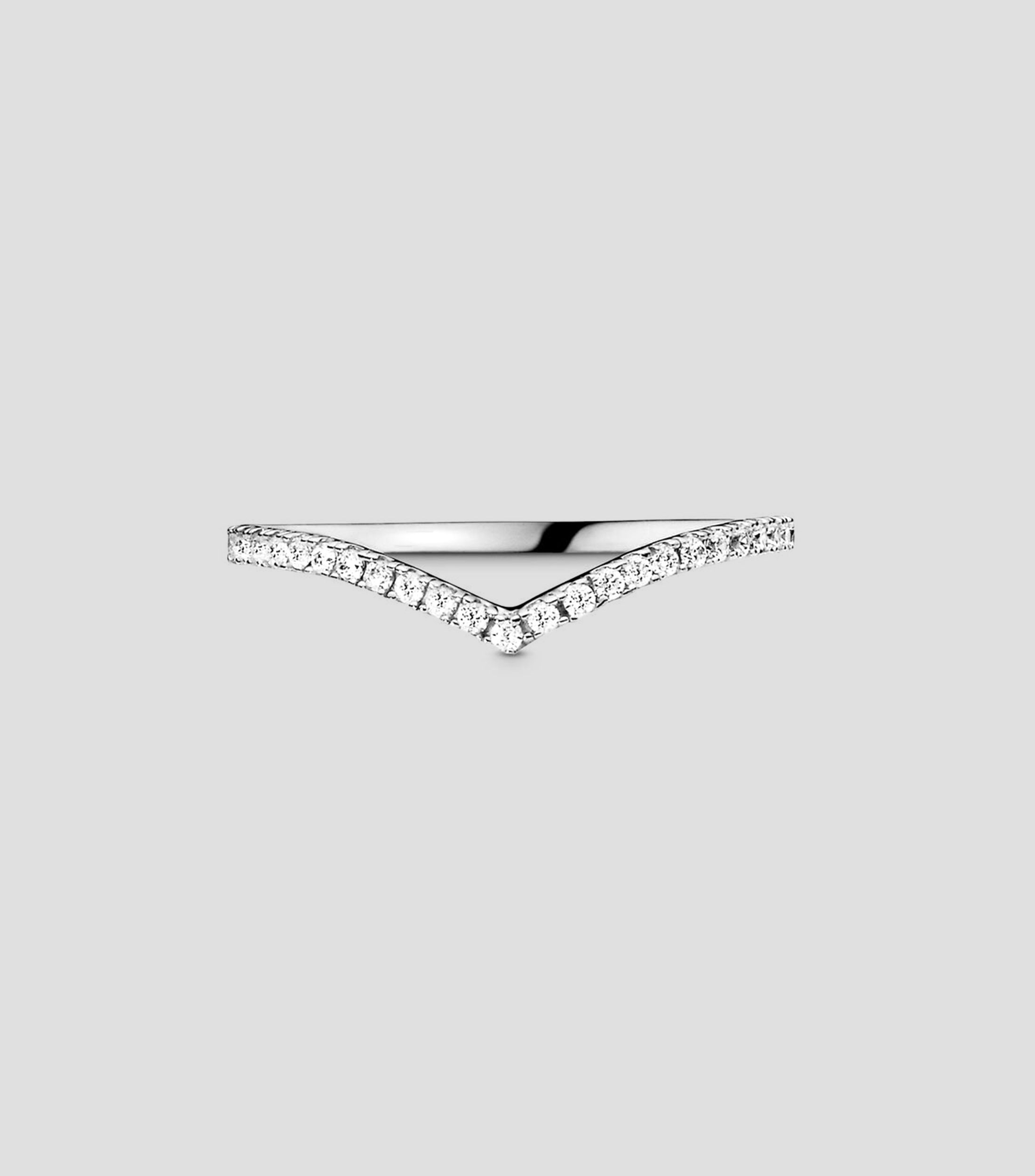 Anillo en plata de espoleta con zirconias Mujer Talla: 48