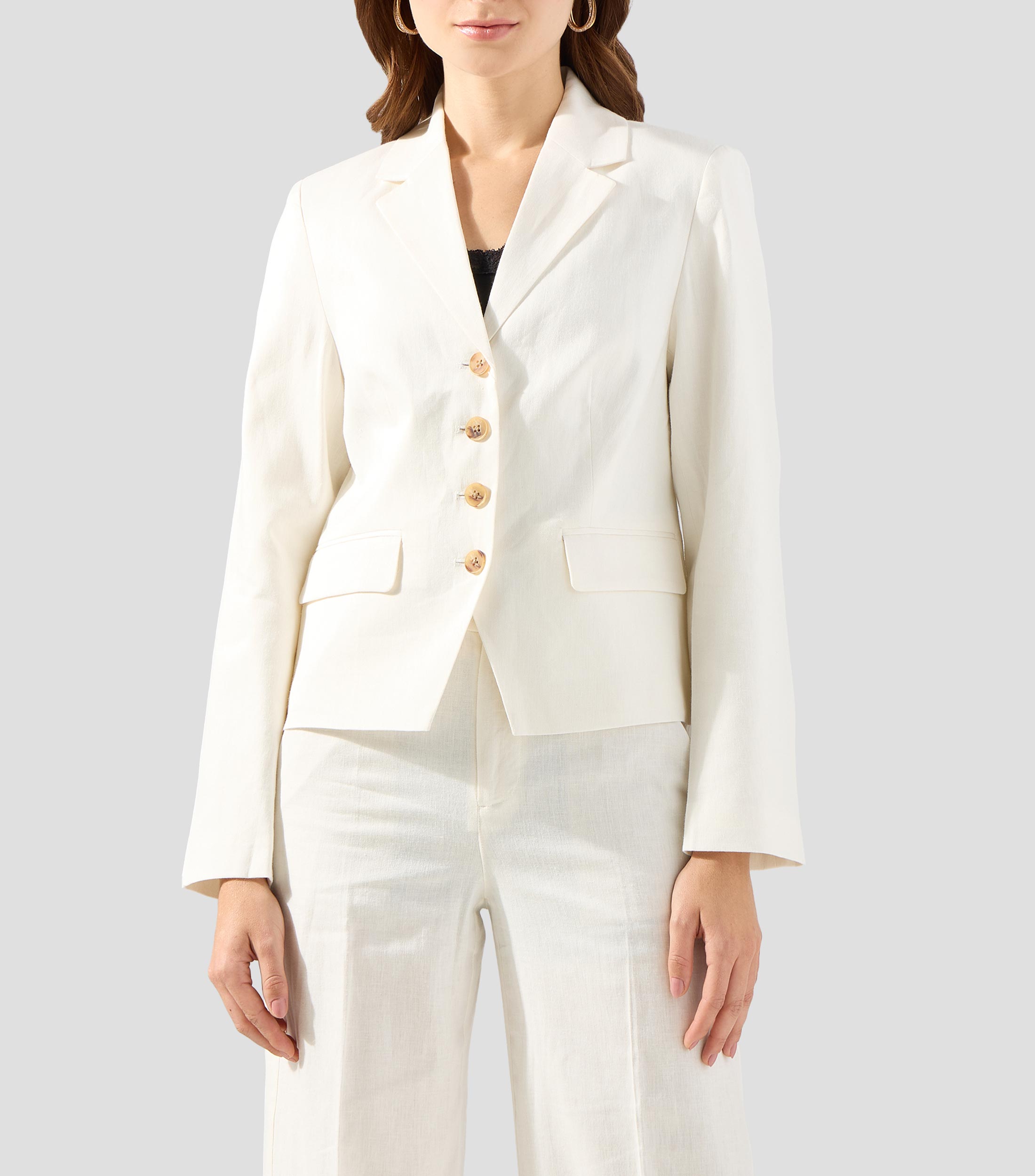 Saco casual liso Mujer