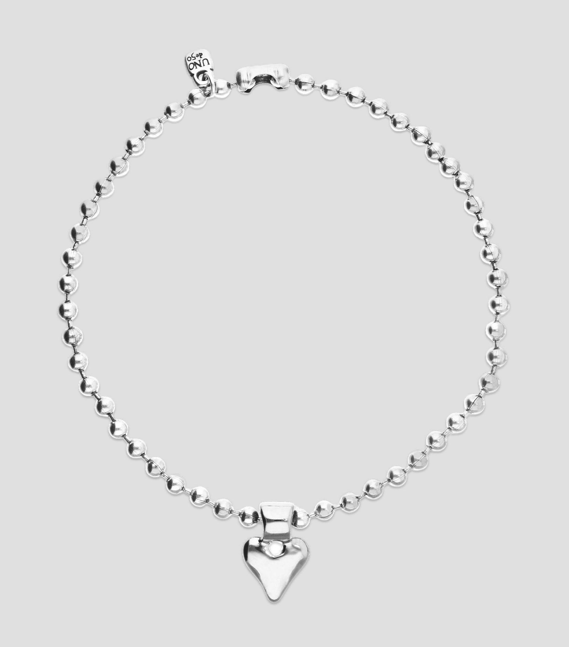 Collar bolas corazón Mujer