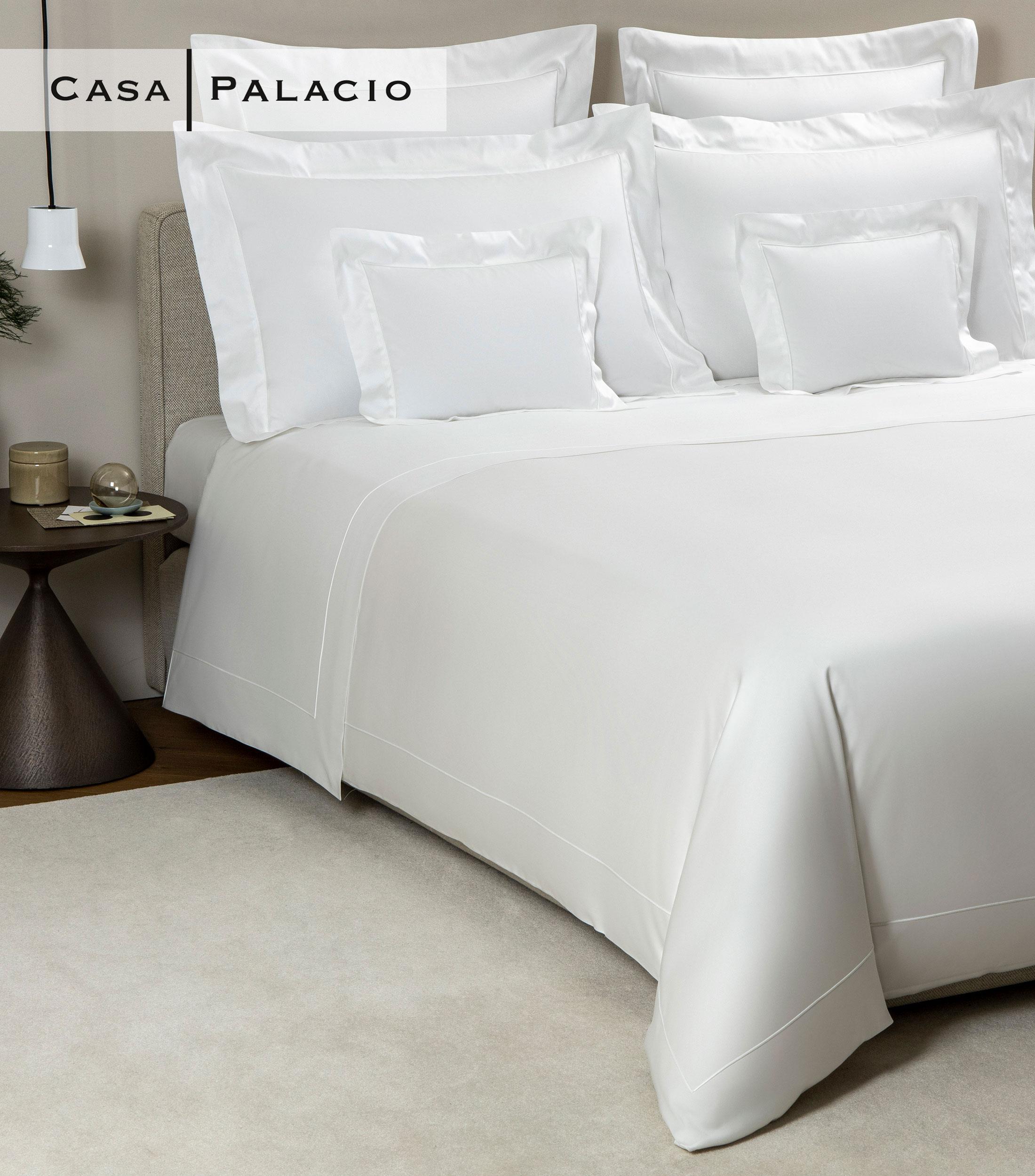 Funda para Duvet Queen Size de algodon Grace Blanco