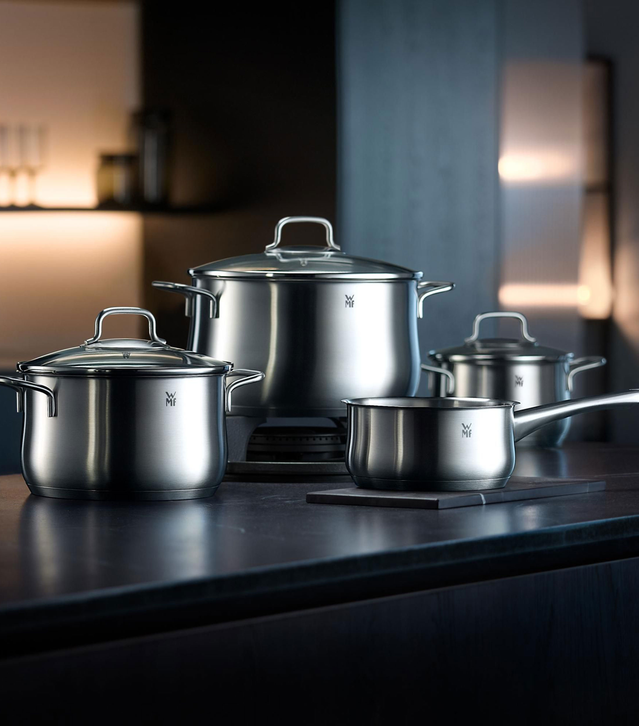 Batería de cocina en acero inoxidable Brilliant 4 piezas