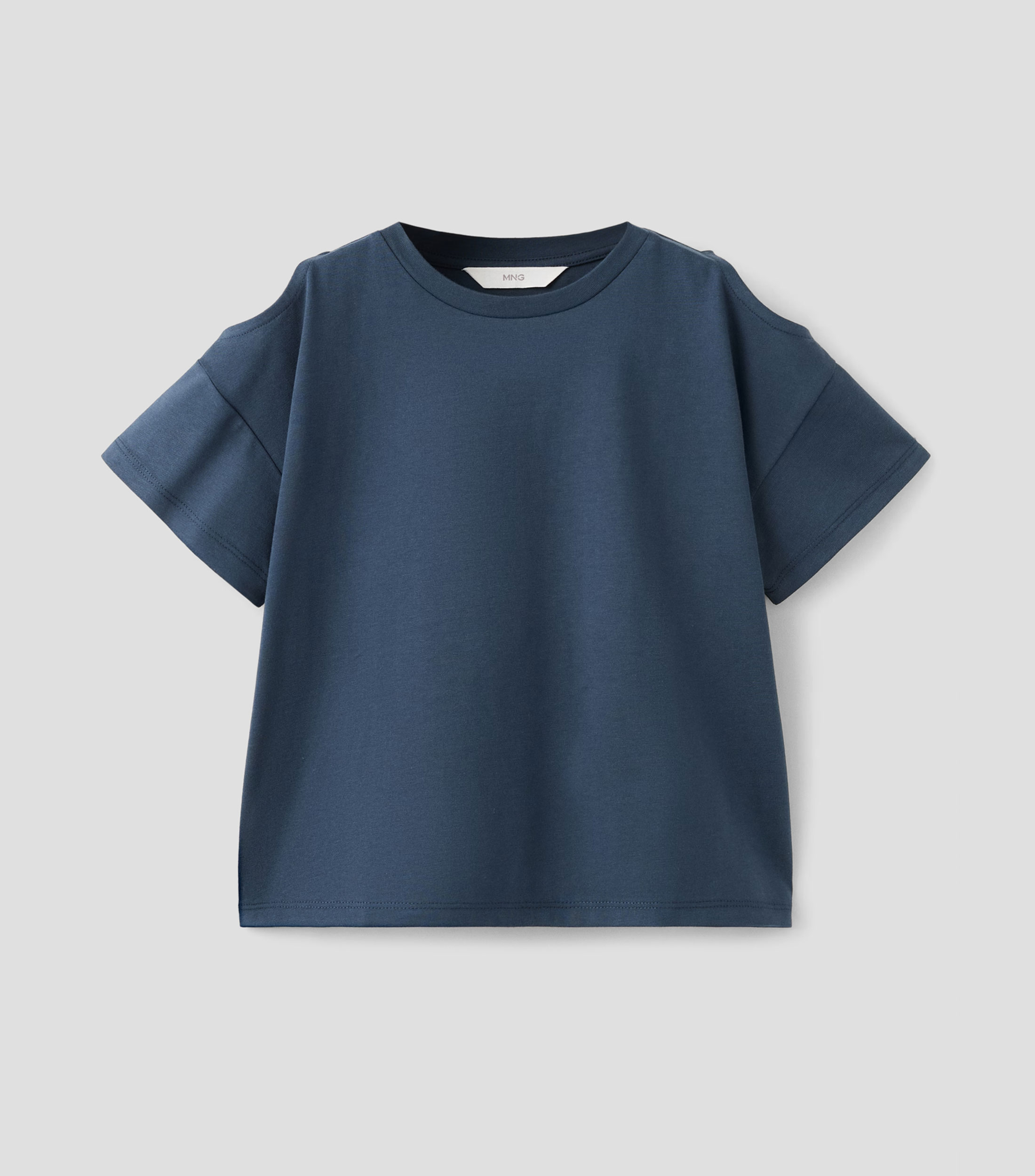 Playera cuello redondo manga corta lisa Niña
