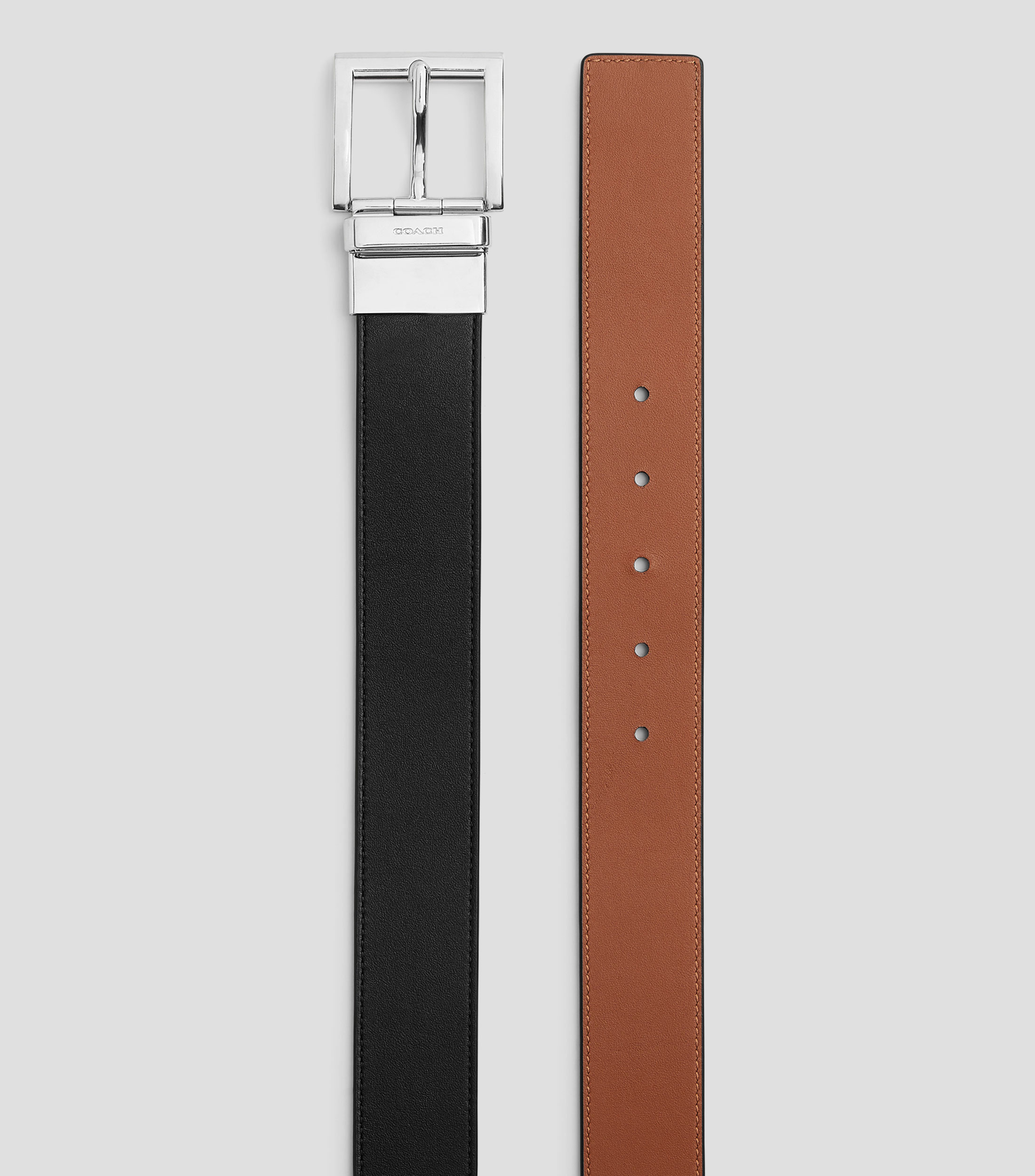 Cinturón reversible en piel casual Hombre