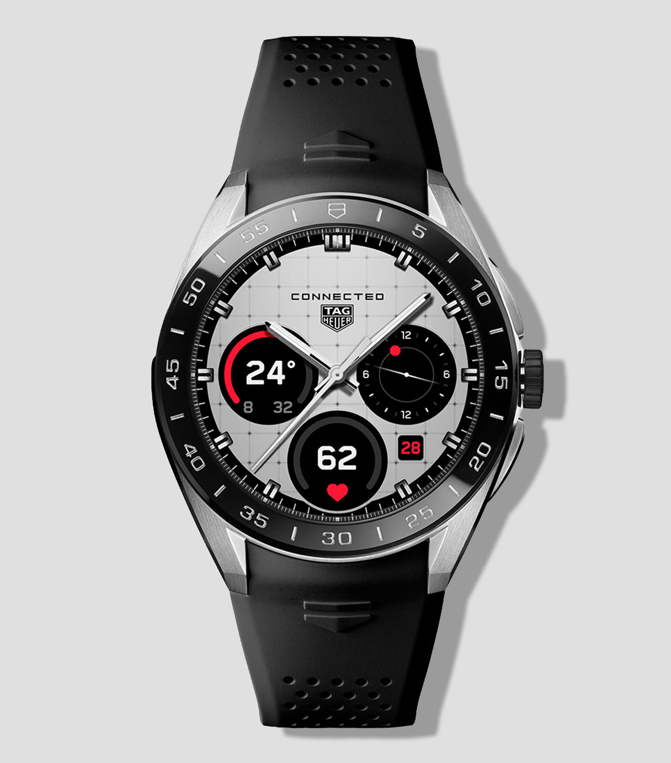 Reloj para hombre Connected Casual Plateado, Negro, Blanco