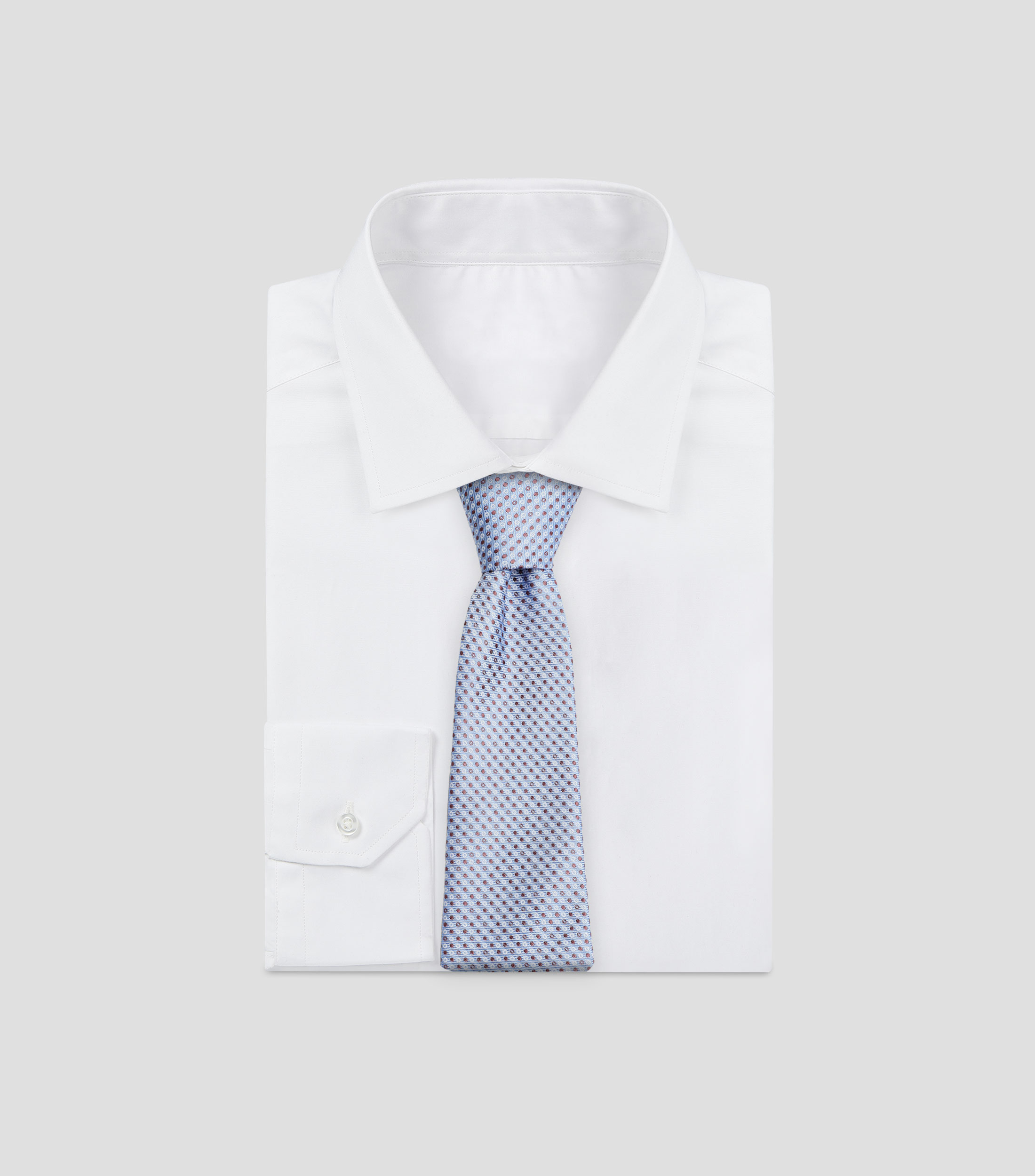 Corbata ancha con estampado de puntos