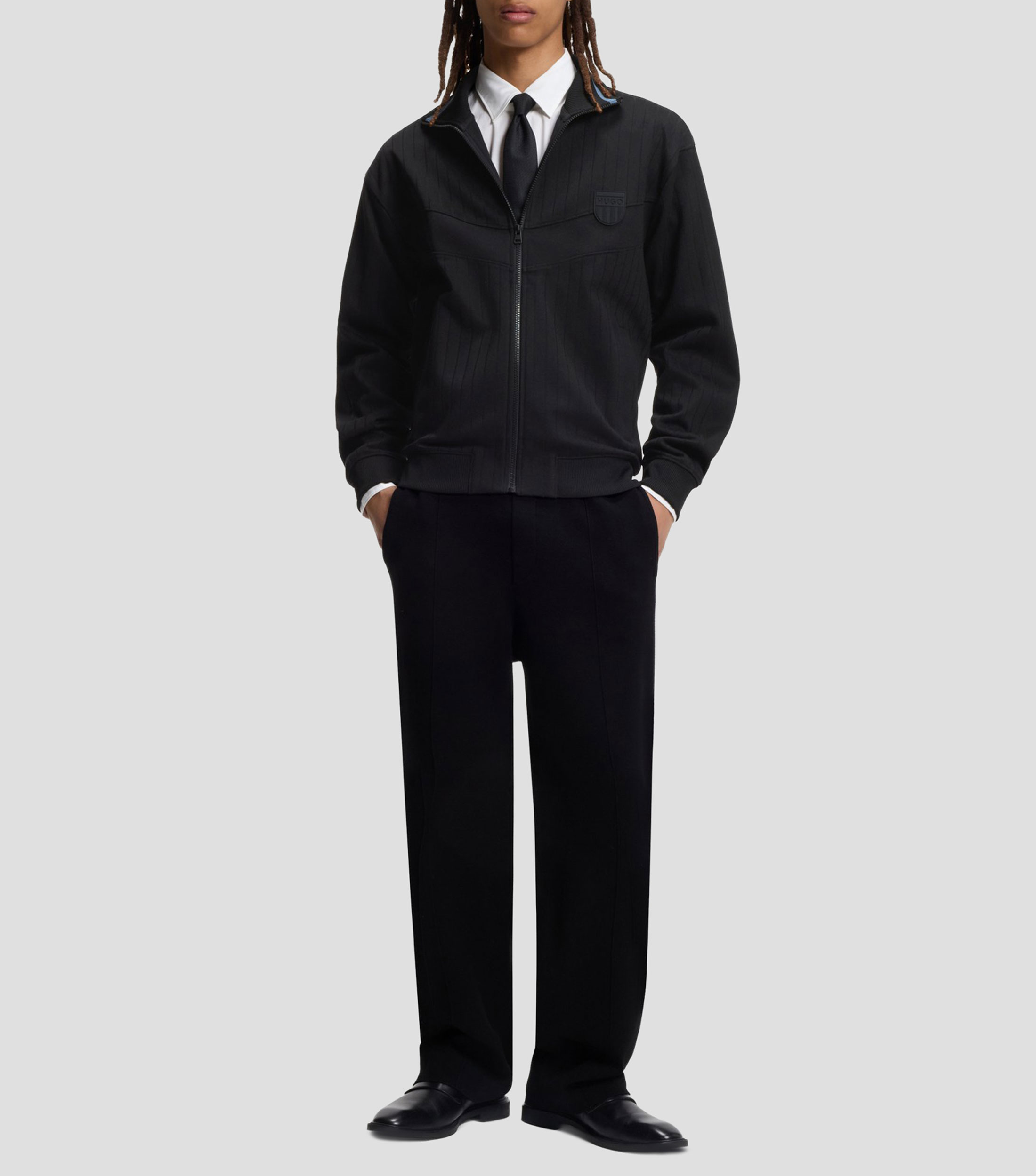 Sudadera de algodón con rayas de puntos saltados Hombre