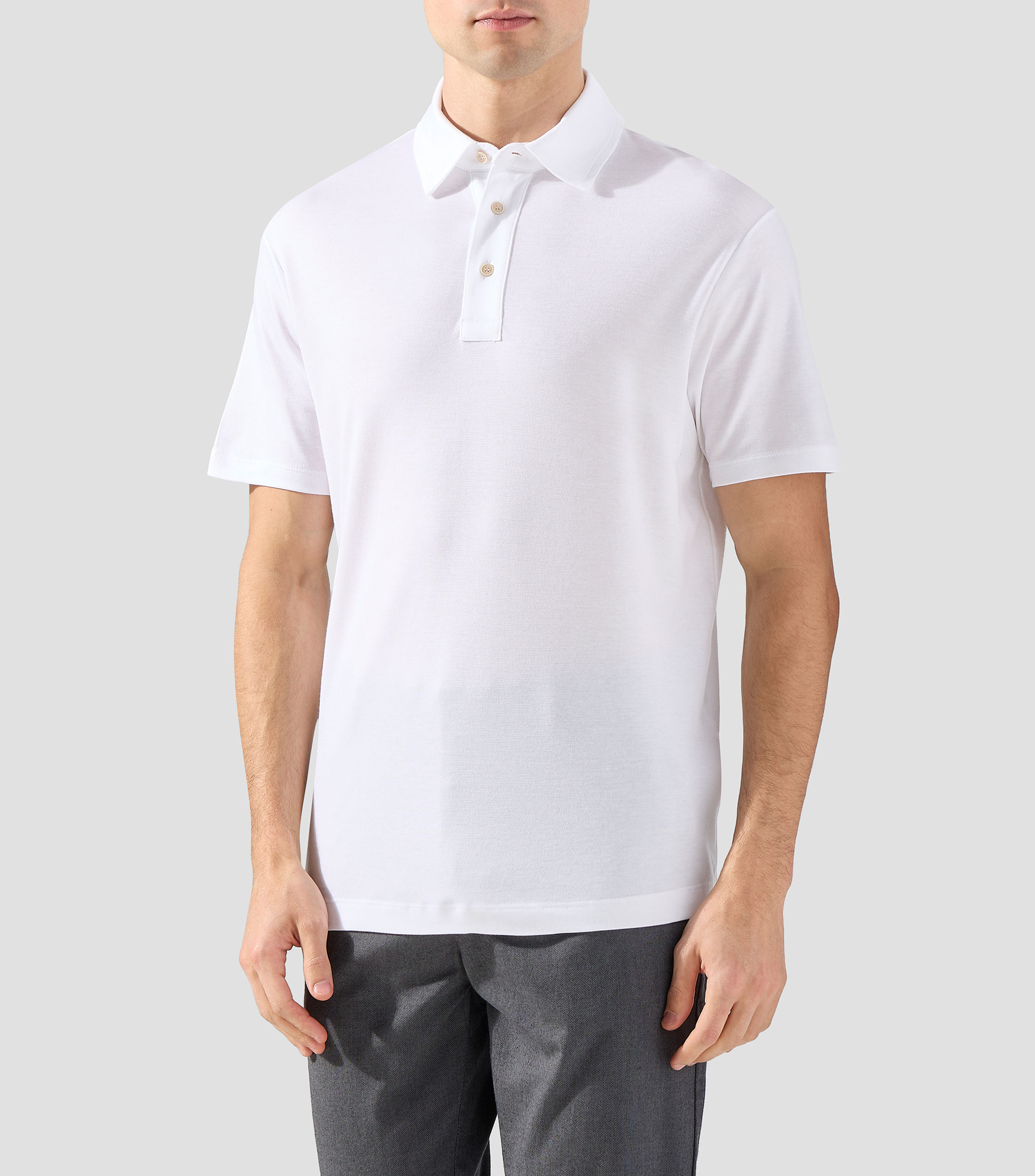 Playera tipo polo con manga corta lisa Hombre