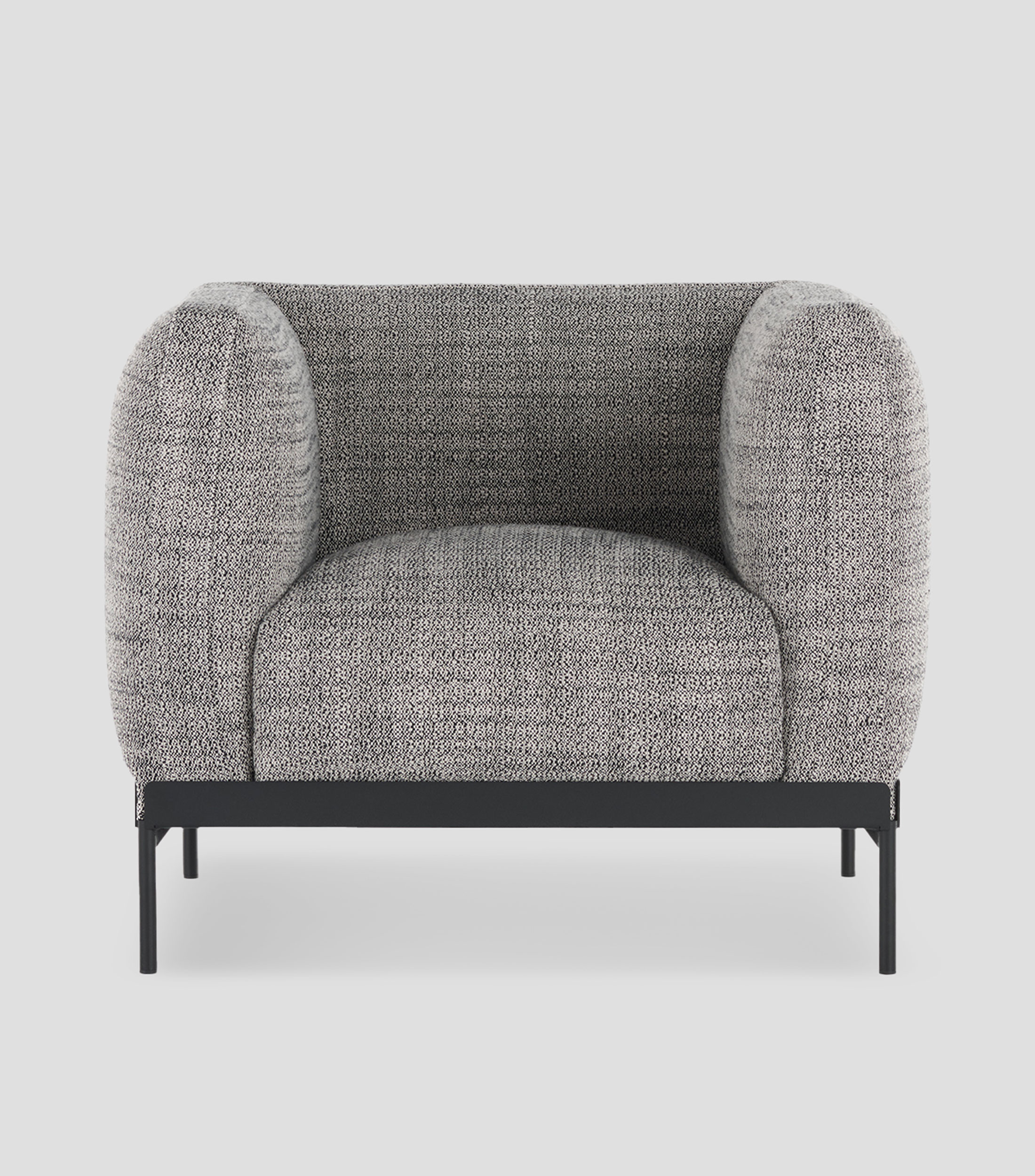 Sillón Asia en tela gris
