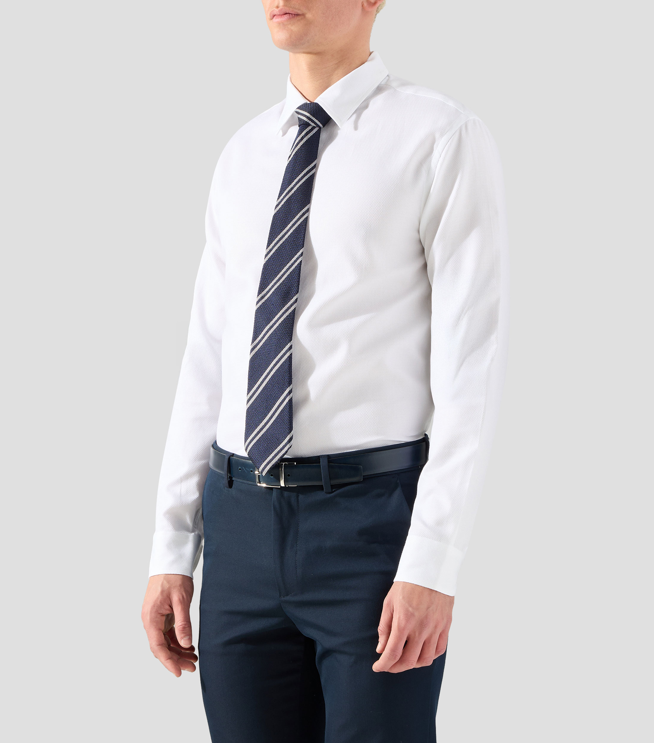 Camisa lisa con manga larga Hombre