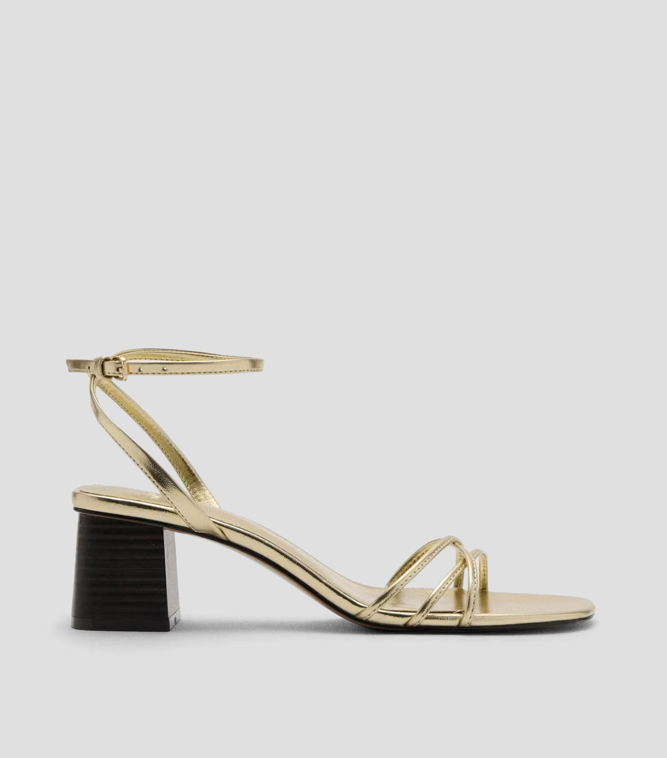 Sandalias con tacón medio y ancho Mujer