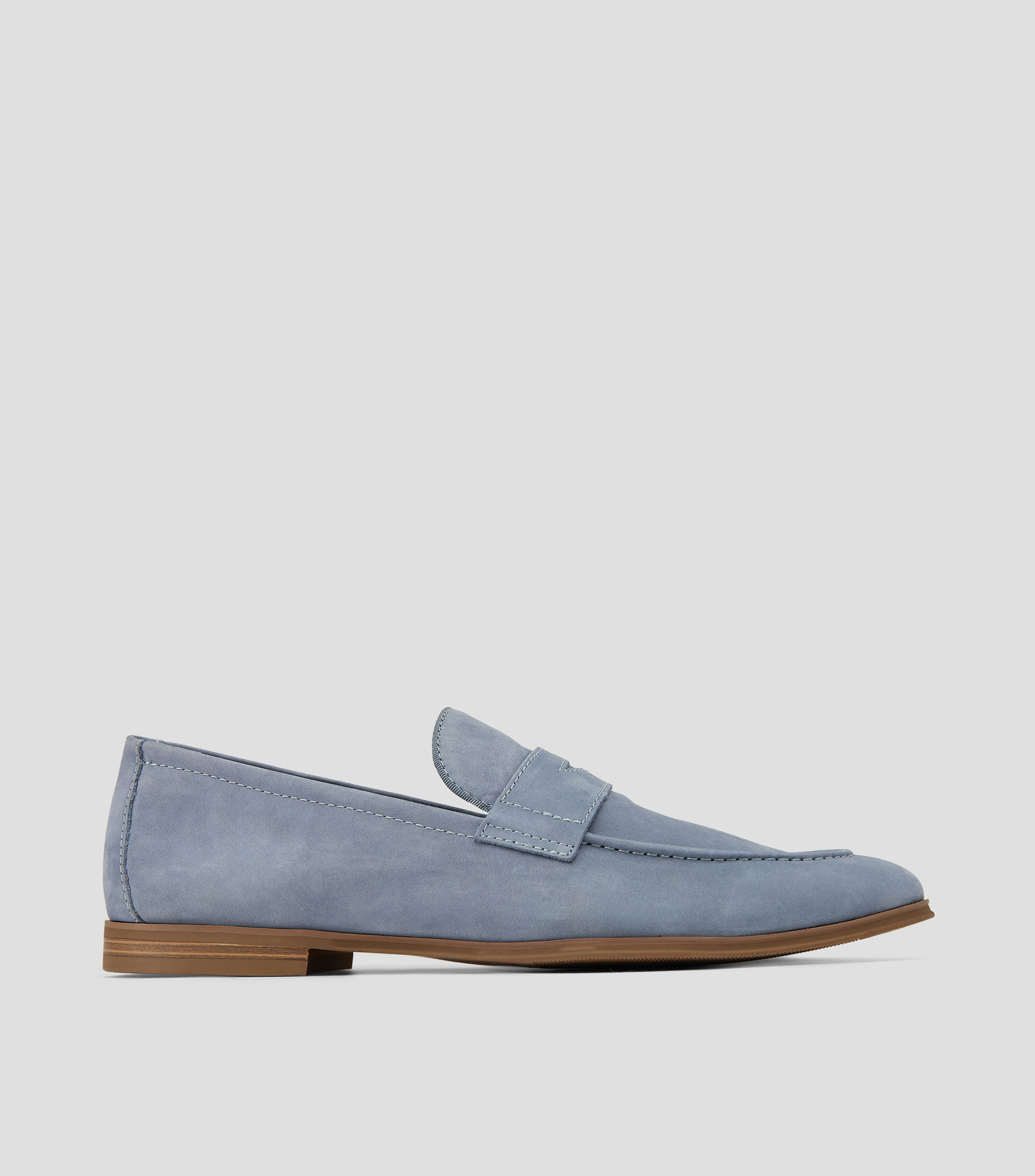 Mocasines lisos en piel Hombre