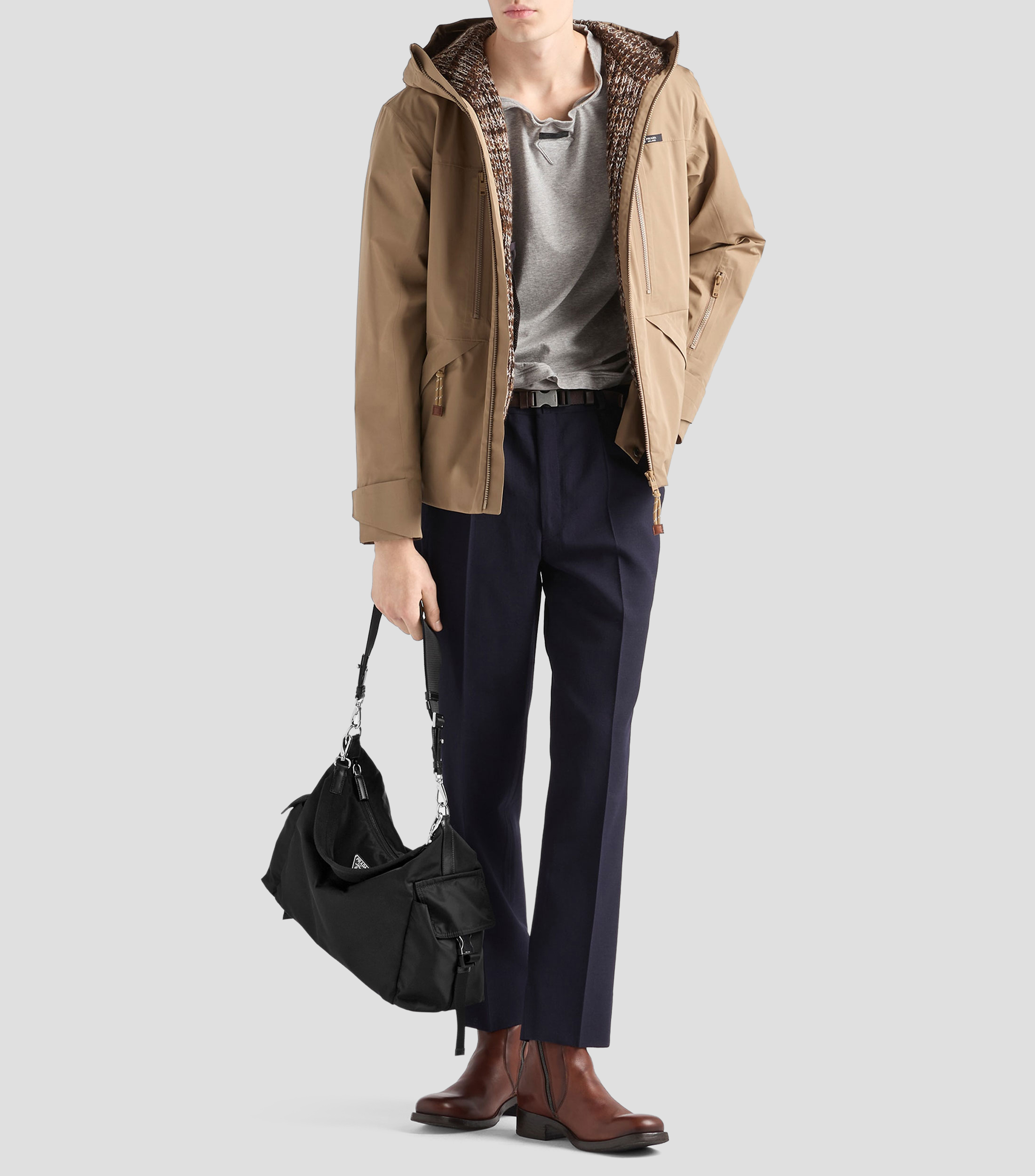 Bolso Explore de re nylon y piel